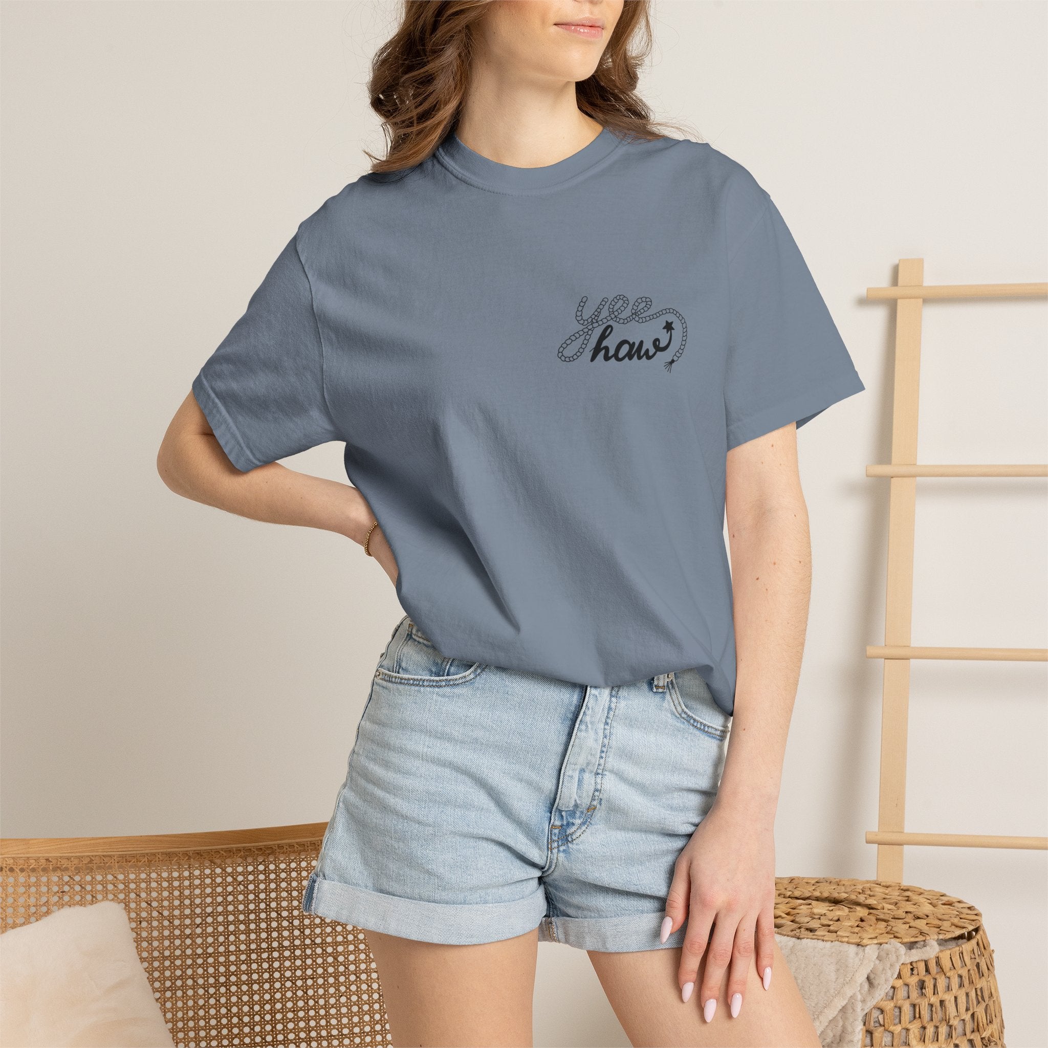 Cowboy Hat & Boots T-Shirt — 'Yee Haw' Graphic Western Tee