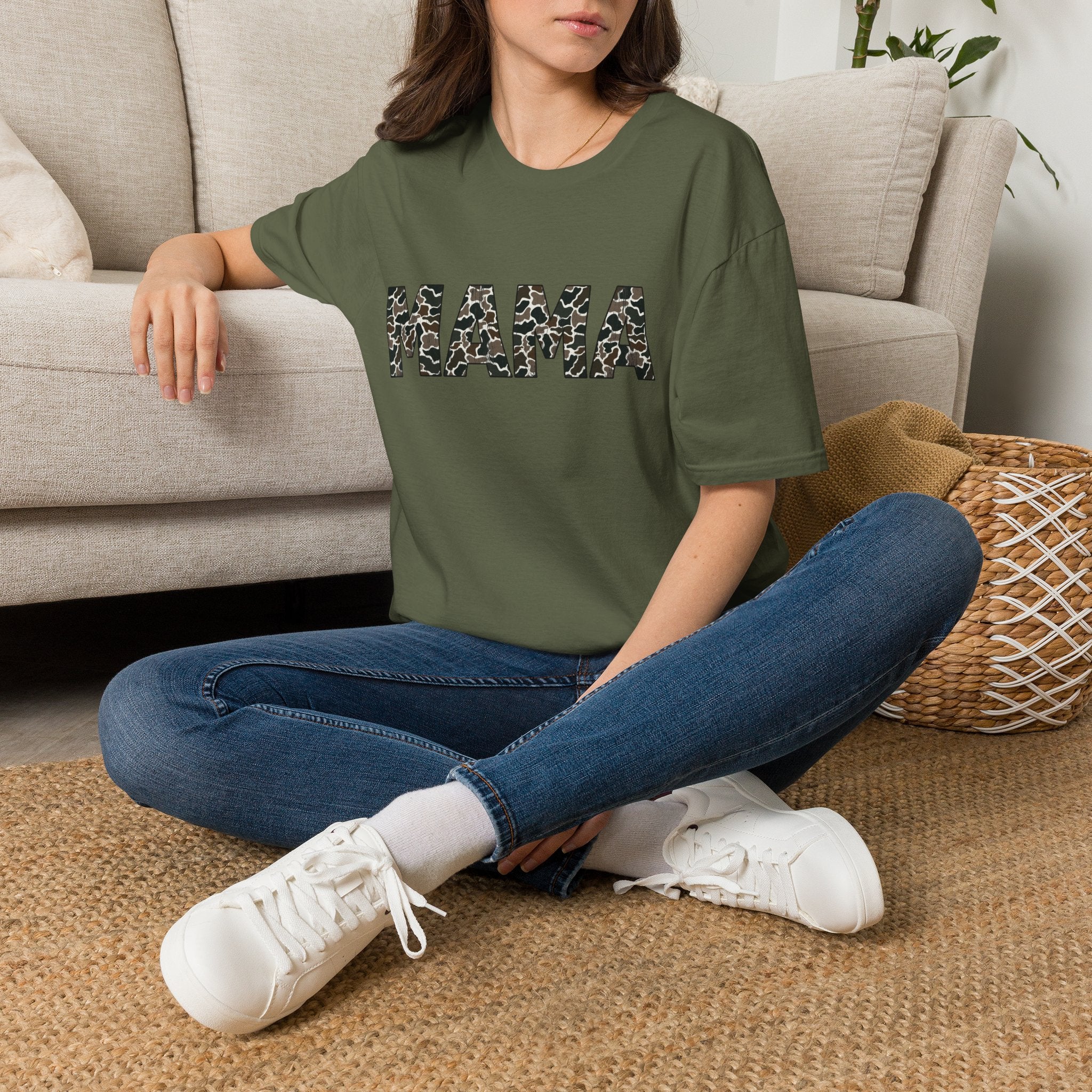 Mama Camo Print T-Shirt — Graphic Mom Tee for Mother's Day & Everyday