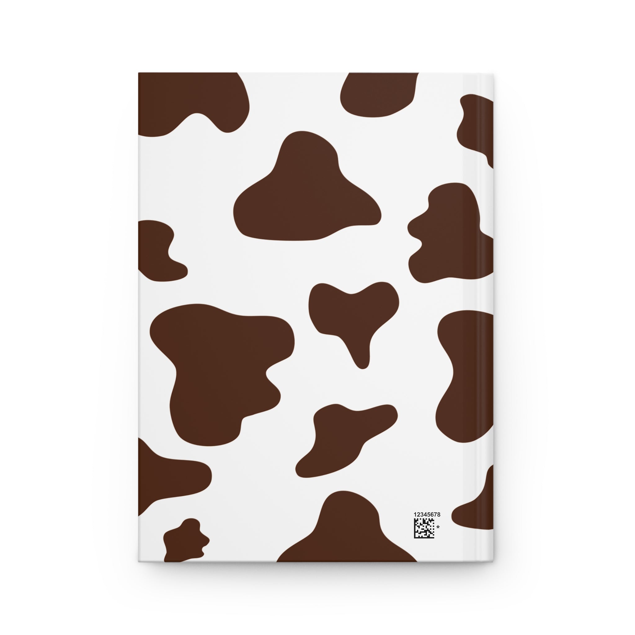 Cow Print Hardcover Journal — Brown & White Patterned Notebook