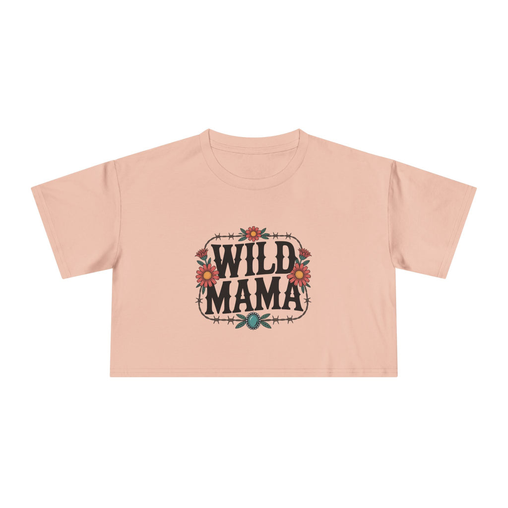 Wild Mama Crop Tee – Floral Western Mother's Day Top