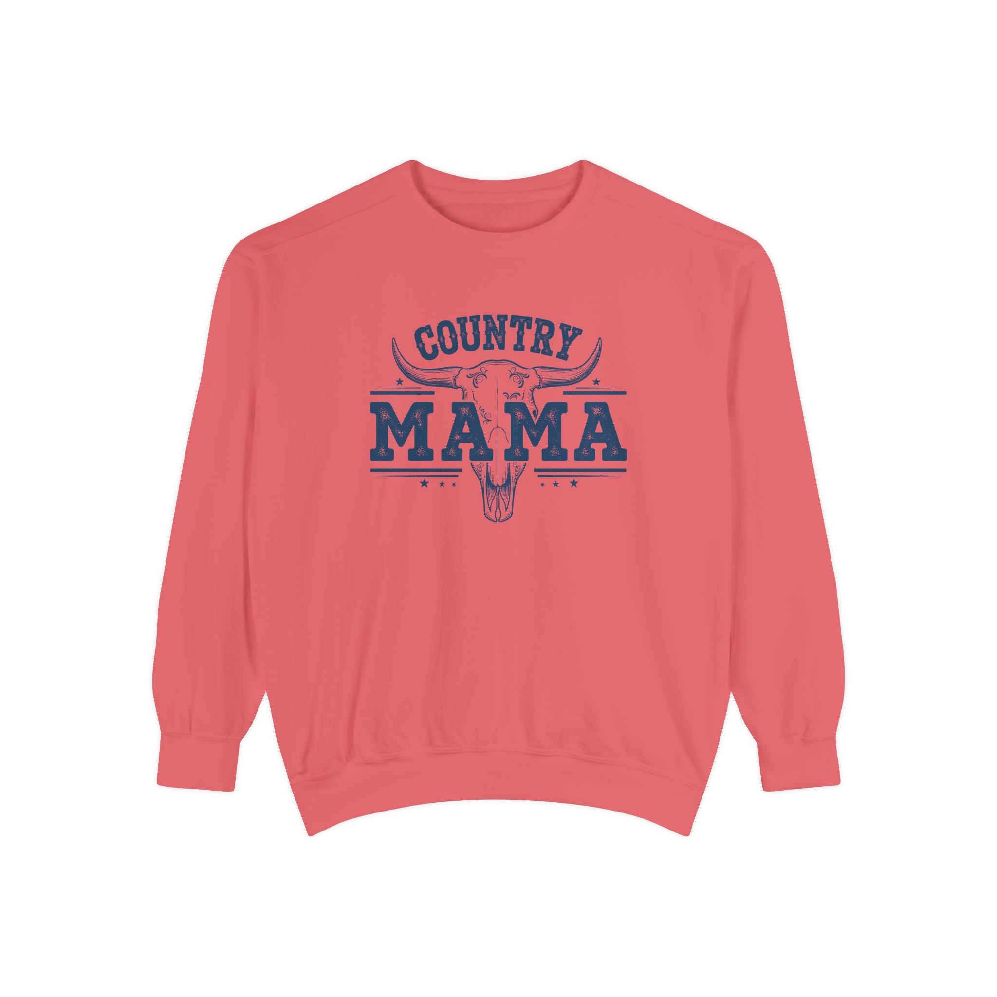 Country Mama Sweatshirt — Rustic Longhorn Graphic Crewneck