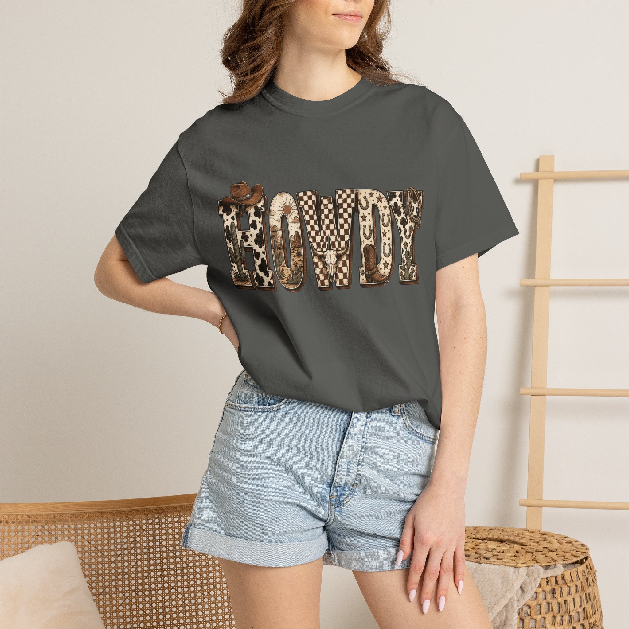 Howdy Leopard Print T-Shirt — Western Cowgirl Graphic Tee