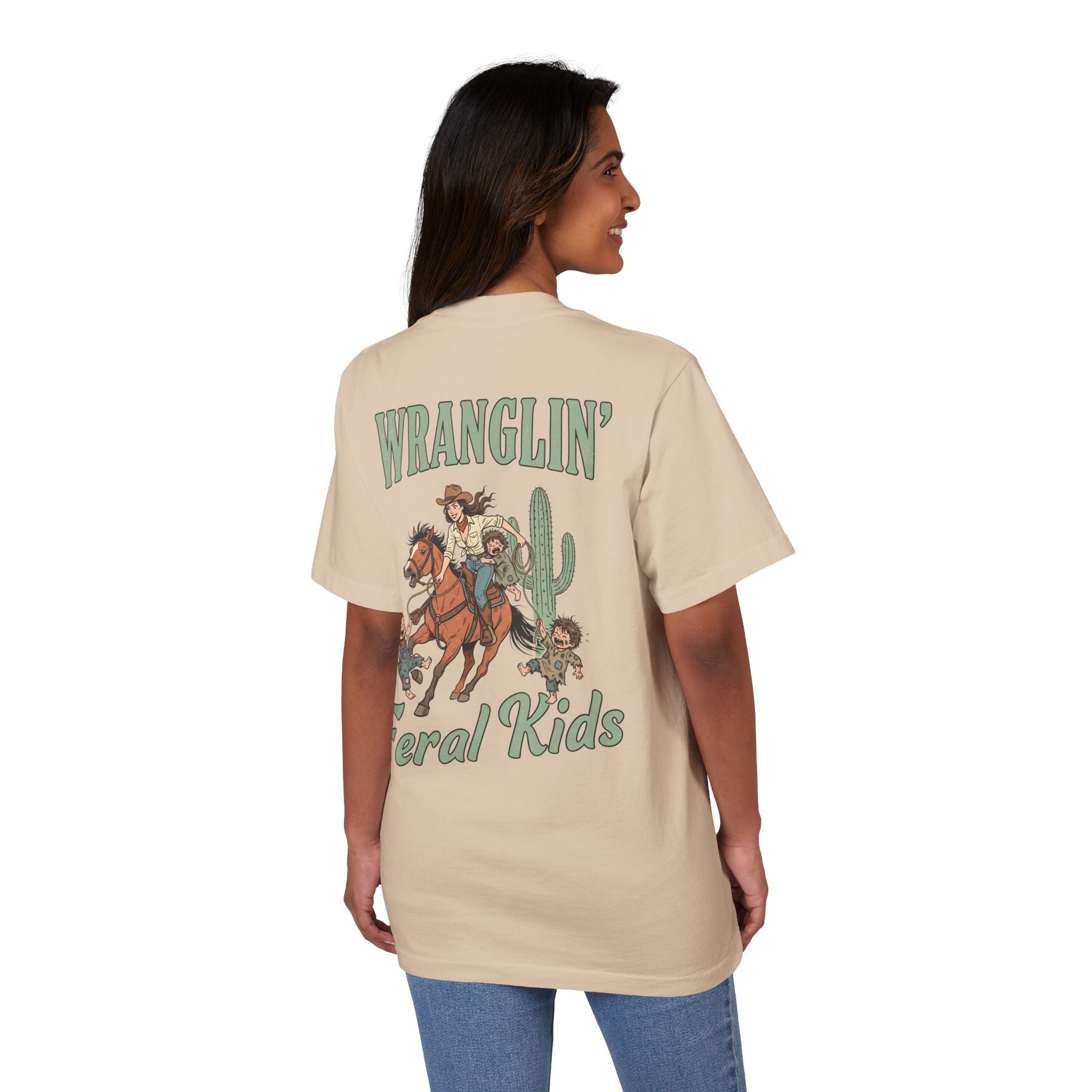 Wranglin' Feral Kids Tee — “Howdy” Western Graphic T-Shirt