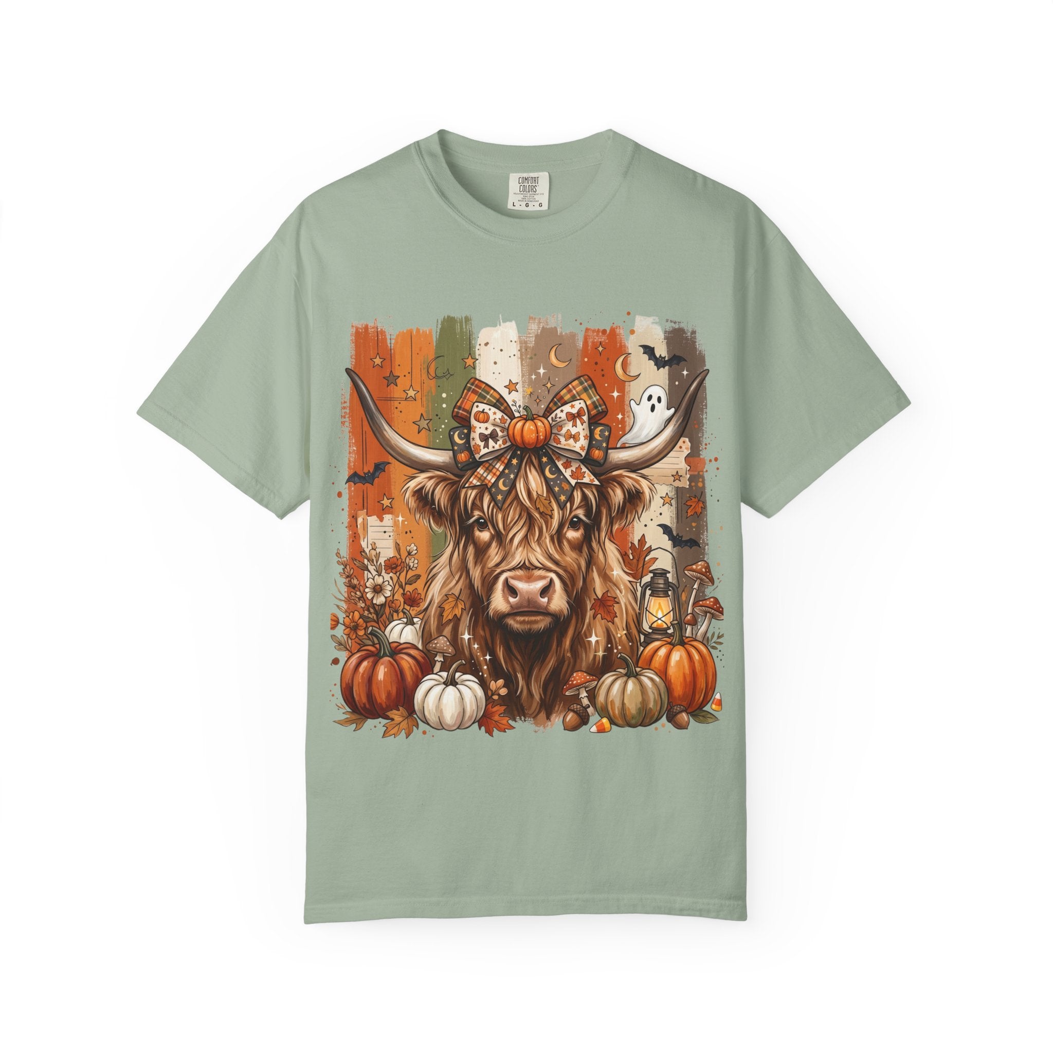 Highland Cow Halloween Pumpkin T-Shirt