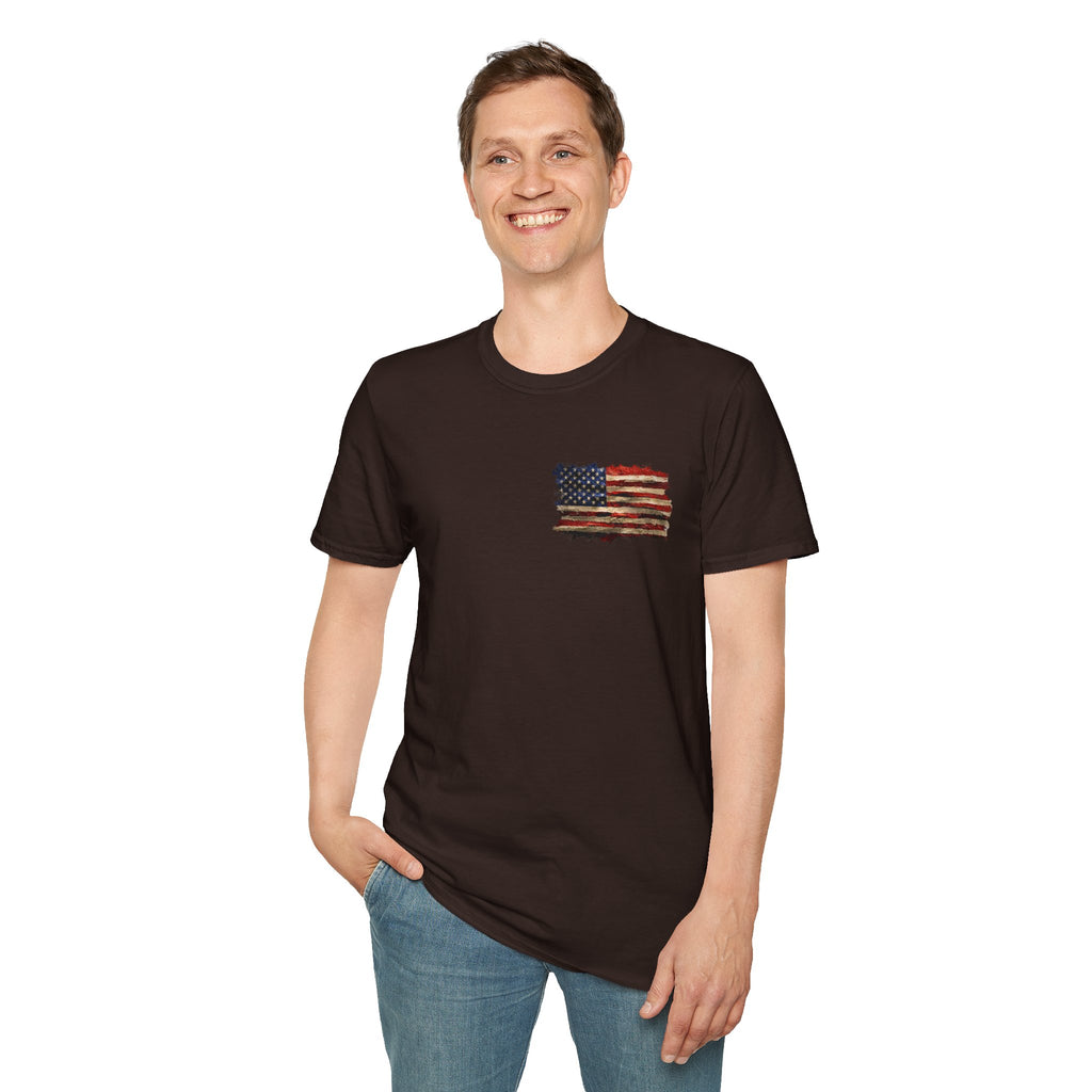Distressed American Flag T-Shirt — Vintage USA Patriotic Tee