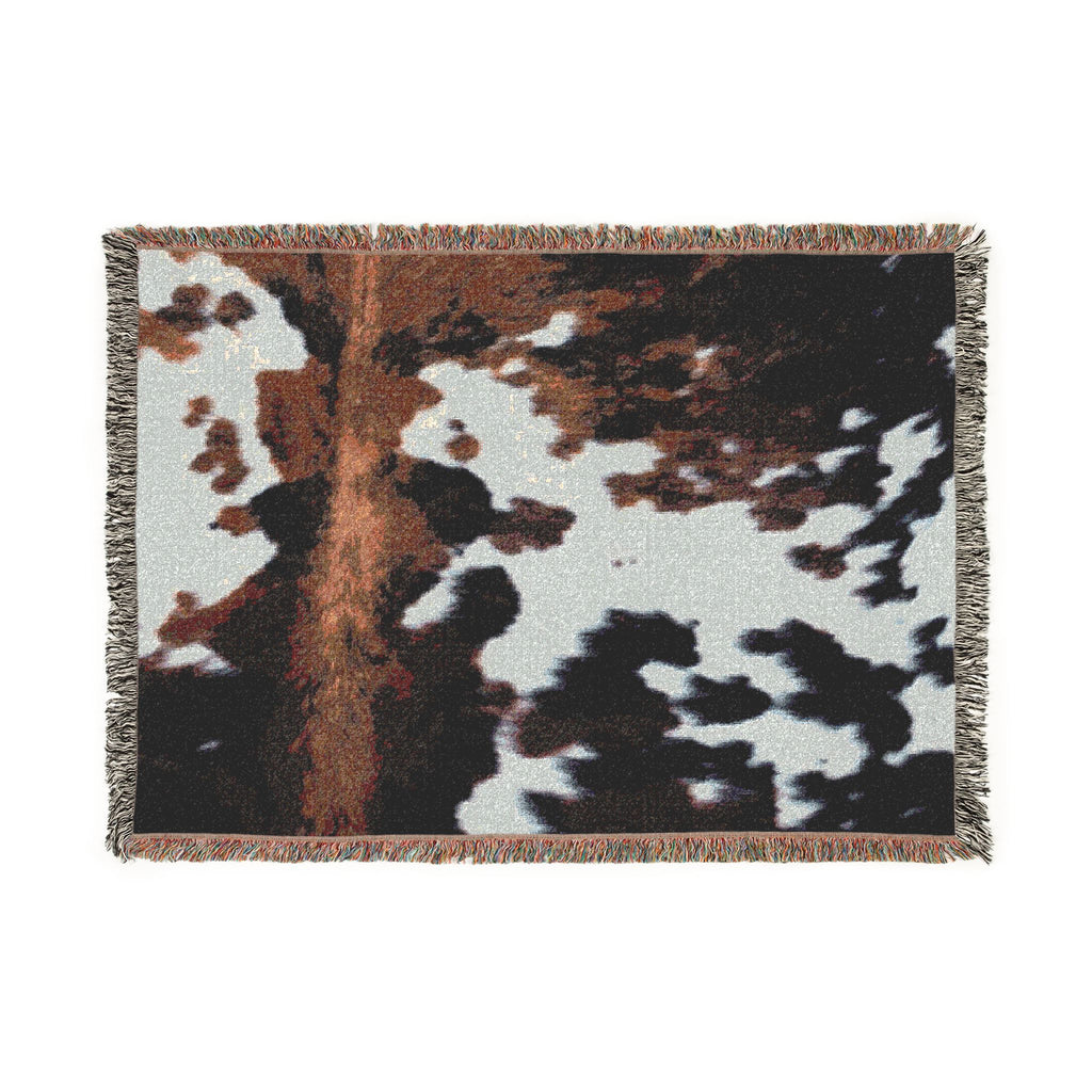 Cow Hide Pattern Woven Blanket