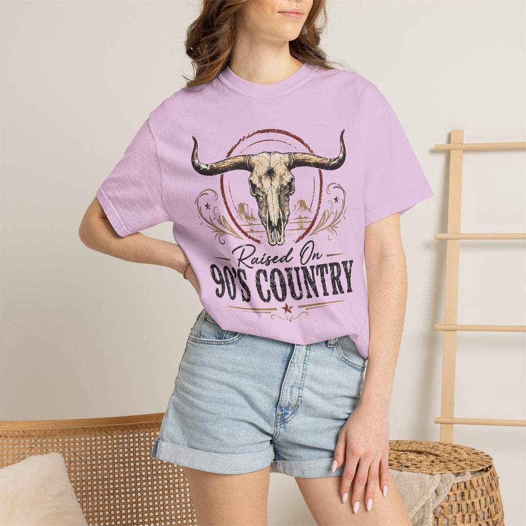 Raised On 90's Country T-Shirt — Vintage Longhorn Cowboy Tee