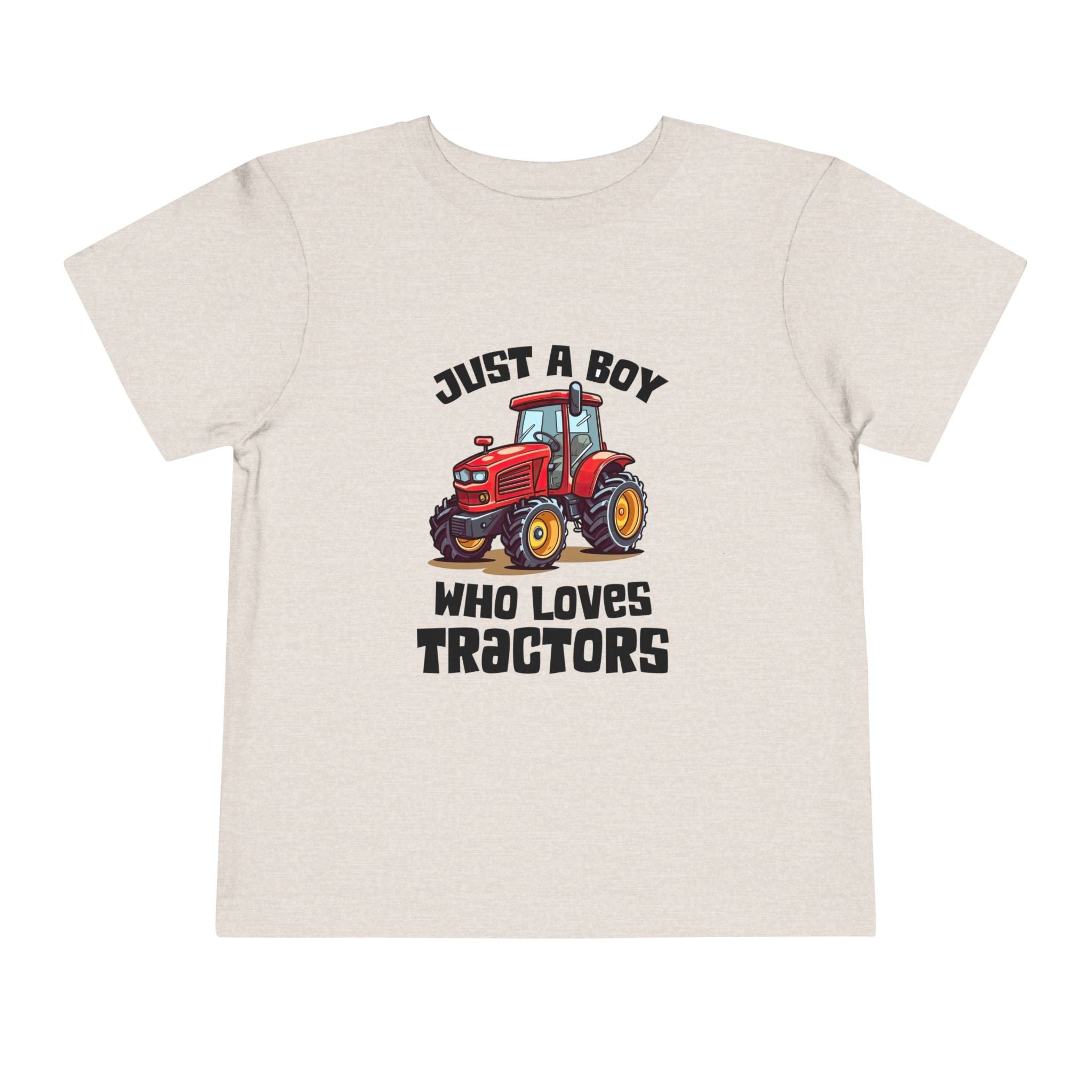 Toddler Tractor Tee — "Just a Boy Who Loves Tractors" Cute Farm Kids Shirt