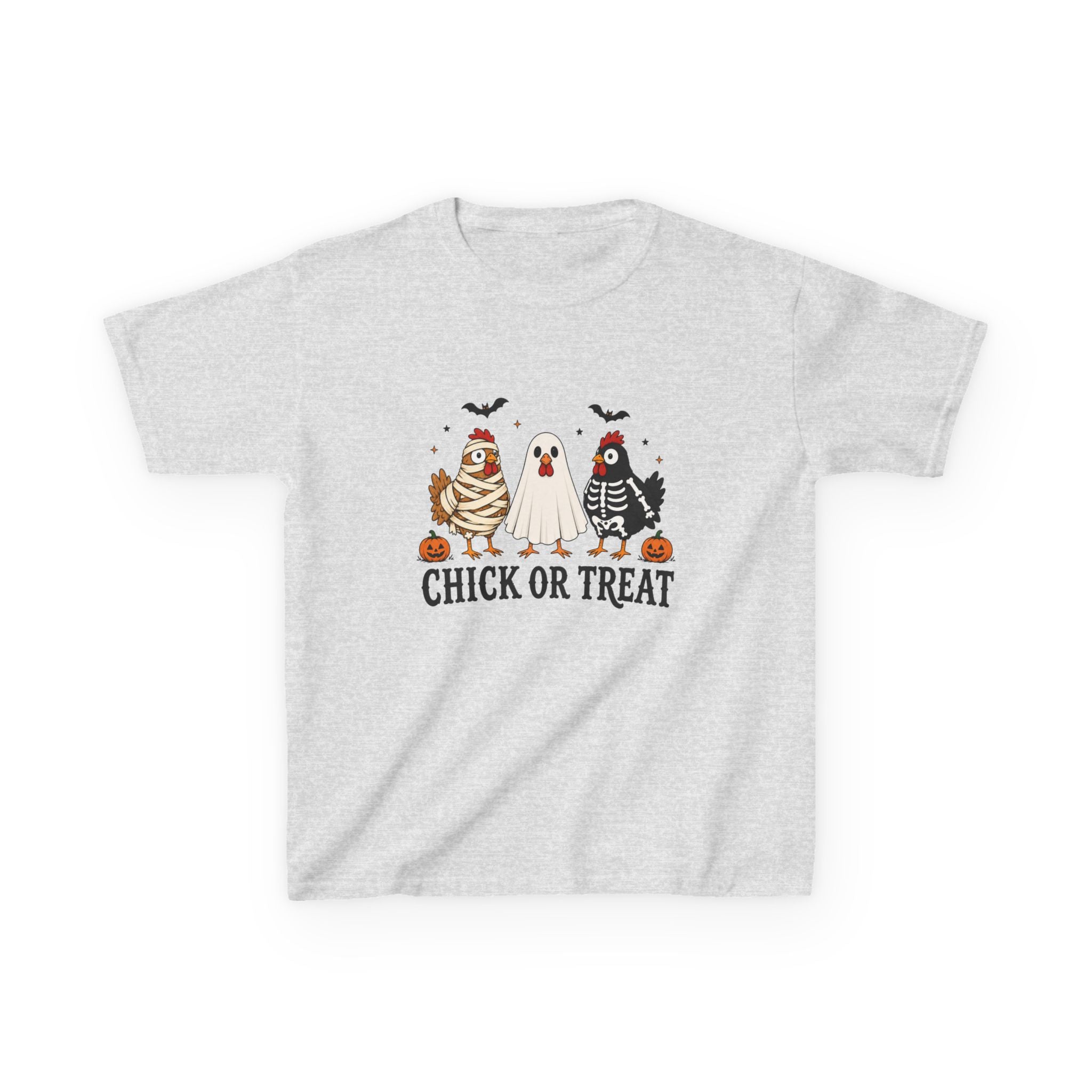 Kids Halloween Tee — "Chick or Treat" Costume Chickens