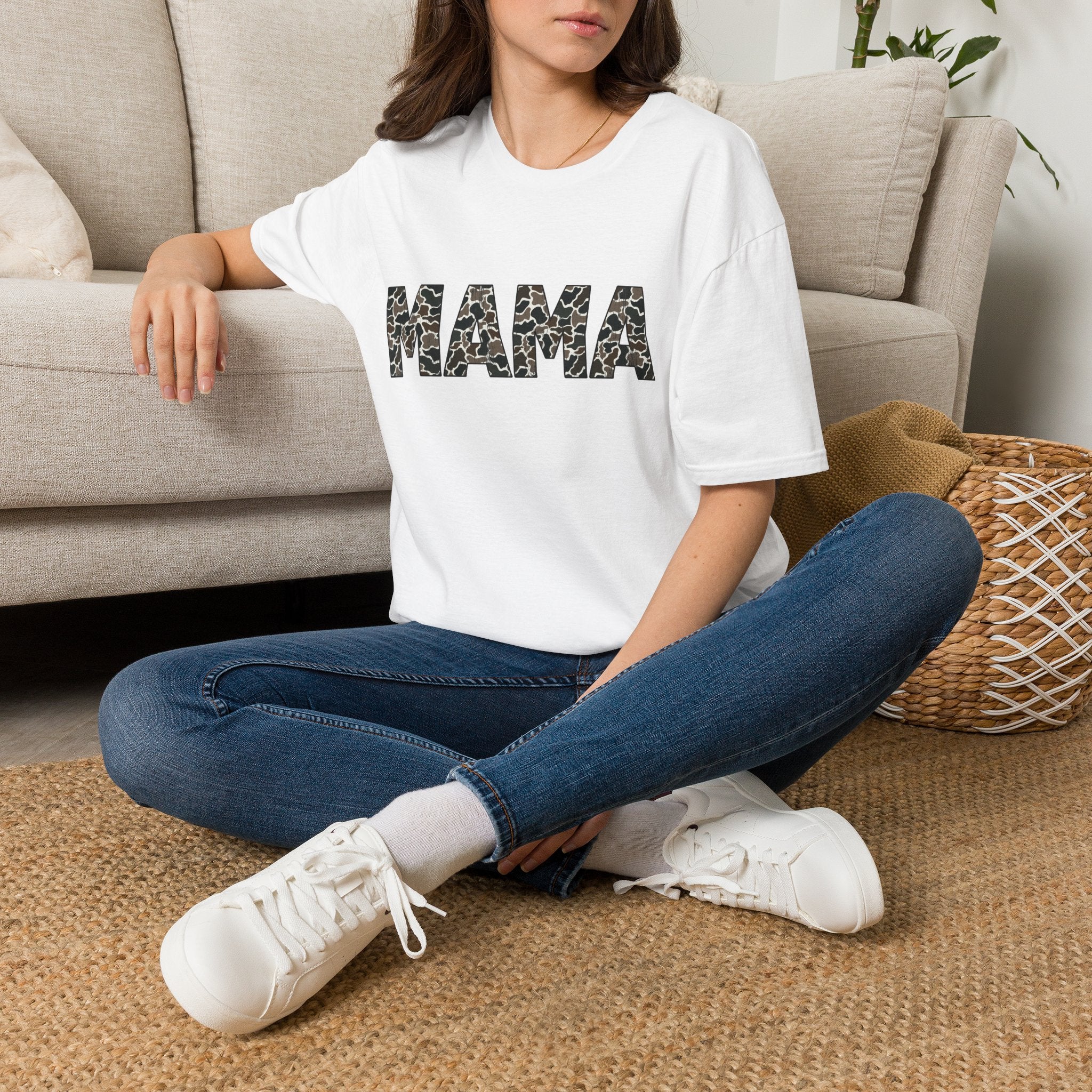 Mama Camo Print T-Shirt — Graphic Mom Tee for Mother's Day & Everyday