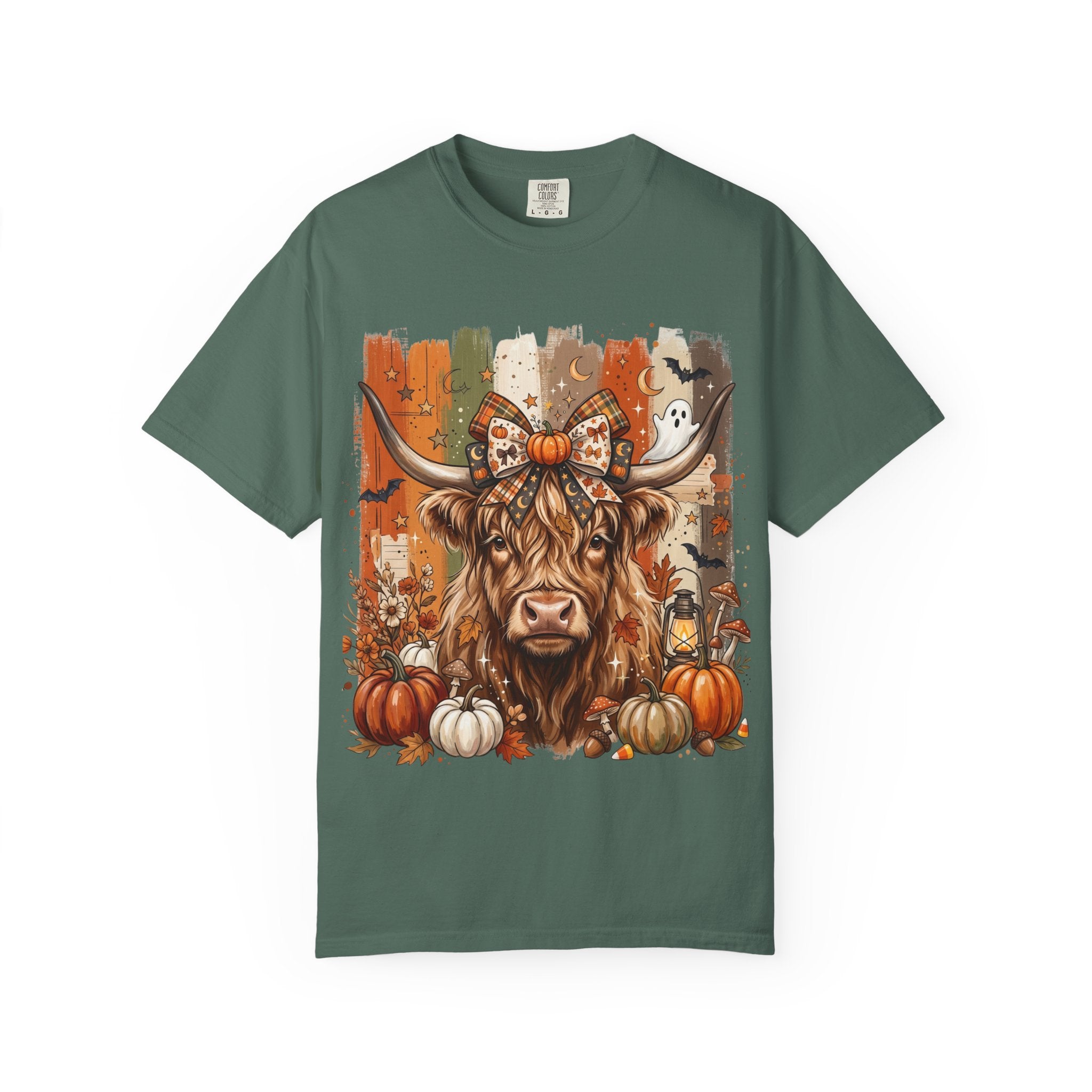 Highland Cow Halloween Pumpkin T-Shirt