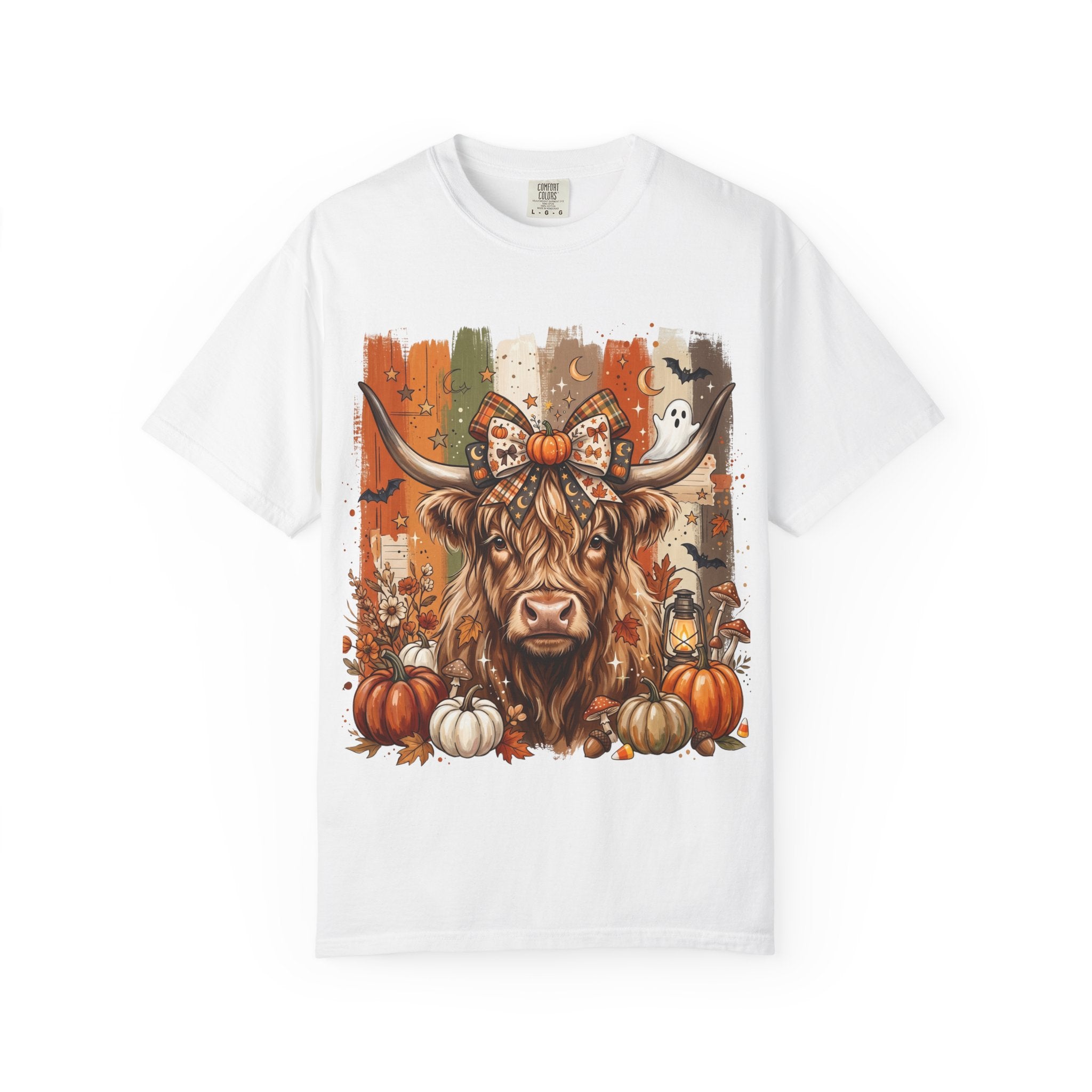 Highland Cow Halloween Pumpkin T-Shirt