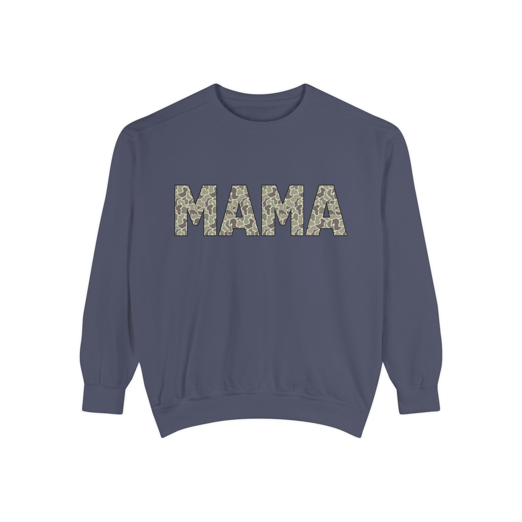 Mama Camo Sweatshirt — Cozy Mom Crewneck with Floral Pattern "MAMA"