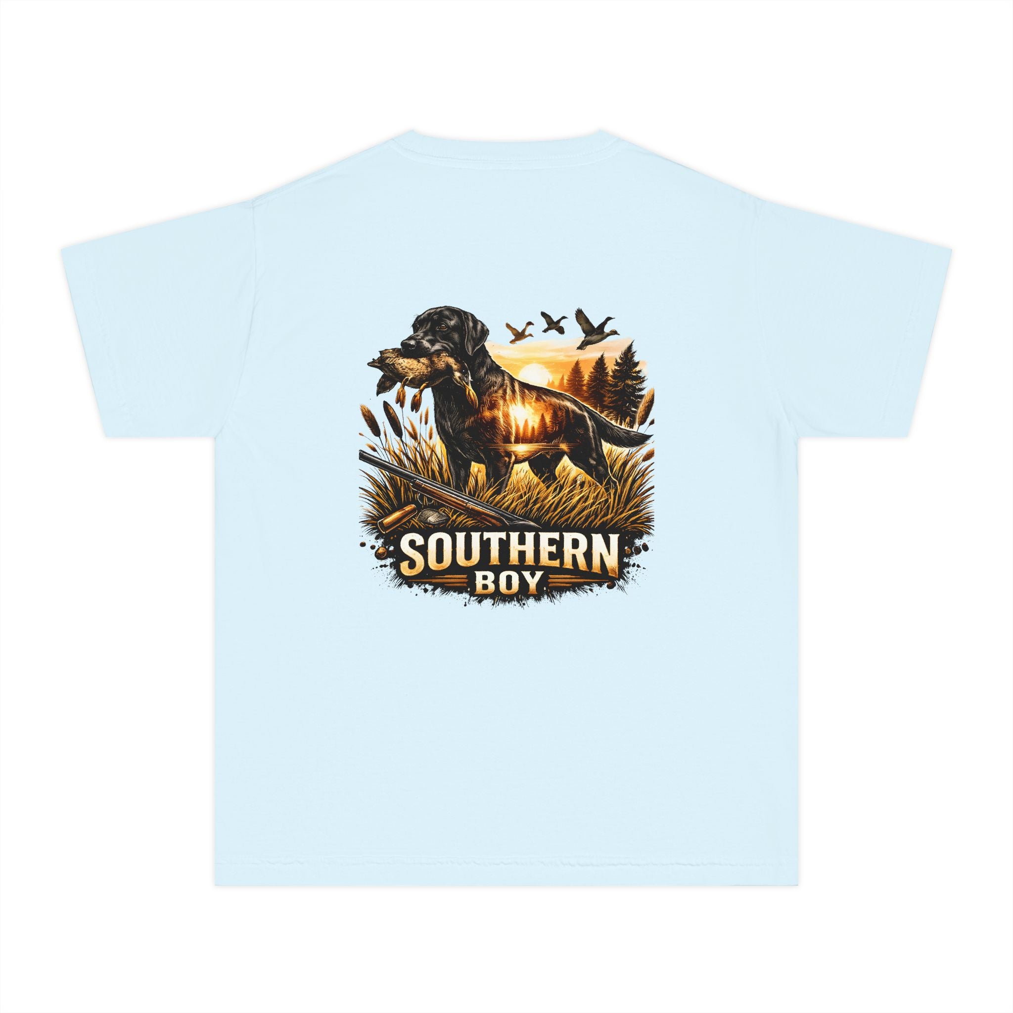 Youth Tee — "Southern Boy" Hunting Dog Graphic