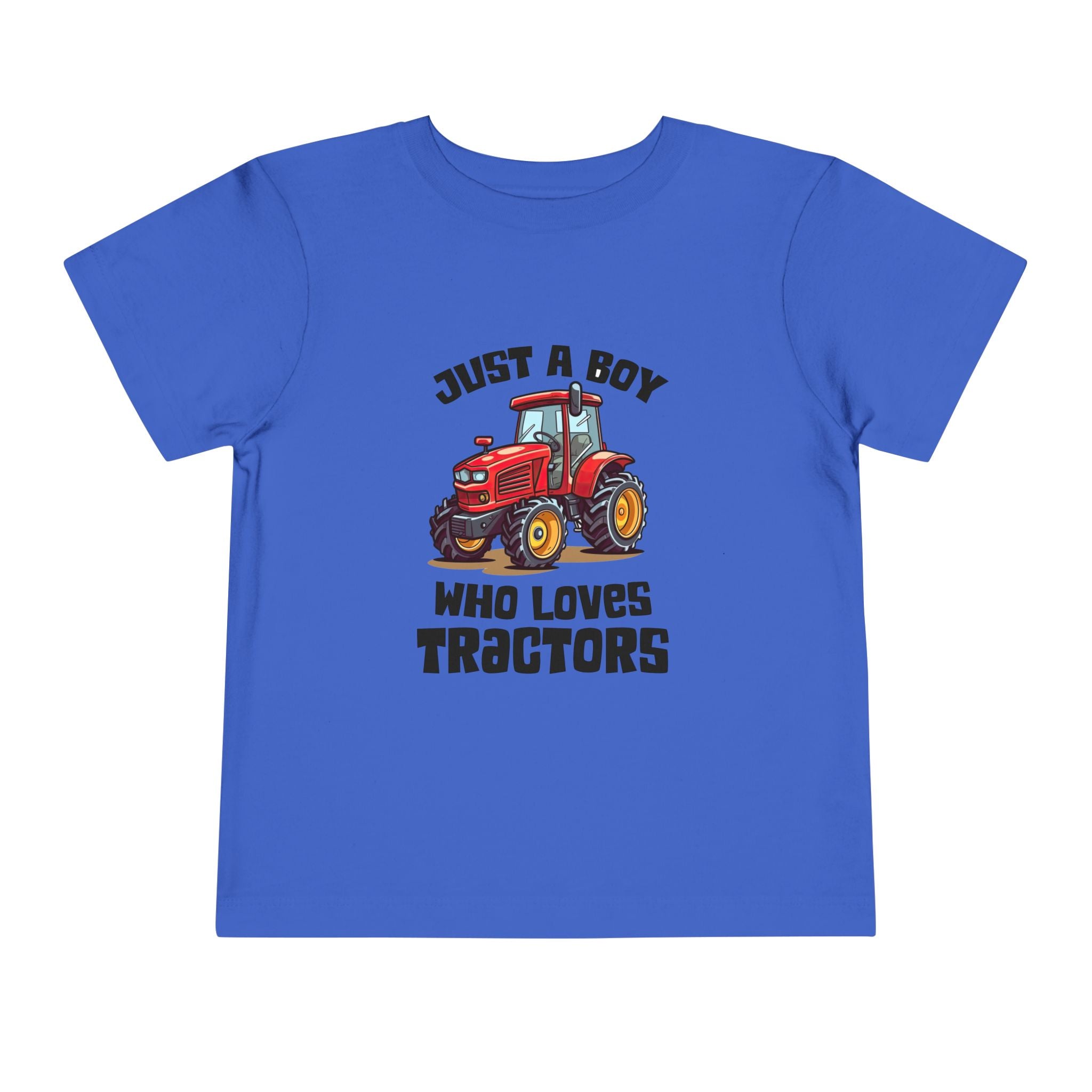 Toddler Tractor Tee — "Just a Boy Who Loves Tractors" Cute Farm Kids Shirt