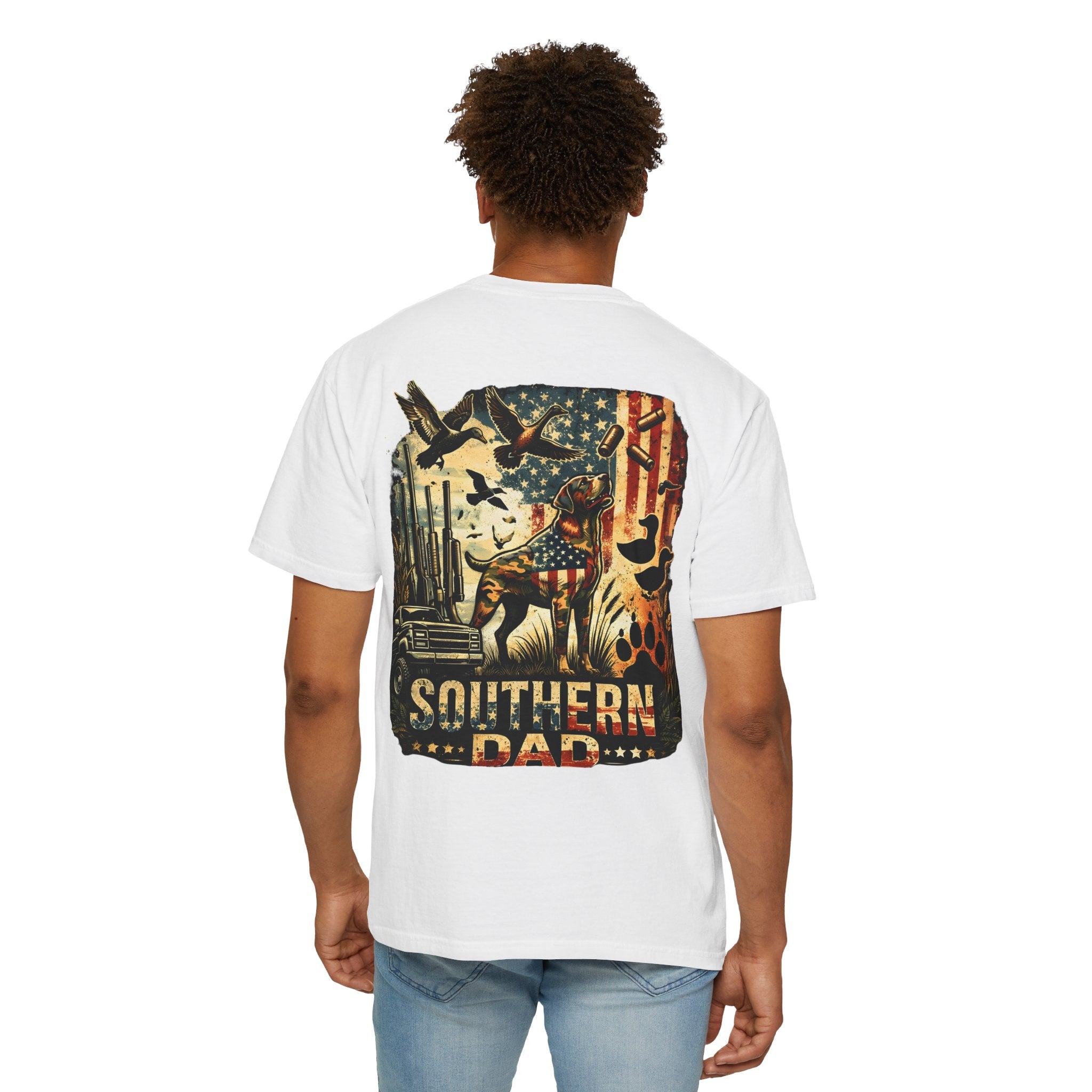 Southern Dad T-Shirt — Patriotic Deer & Duck Hunting Graphic Tee
