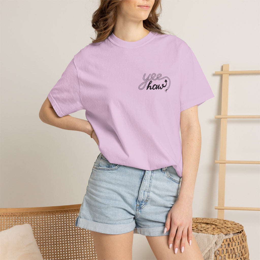 Cowboy Hat & Boots T-Shirt — 'Yee Haw' Graphic Western Tee