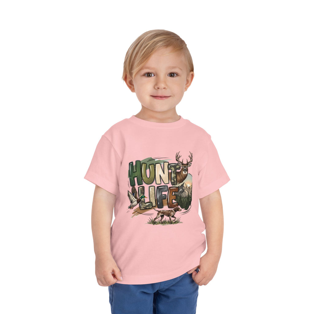 Toddler Tee — "Hunt Life" Woodland Deer & Fox Kids Shirt