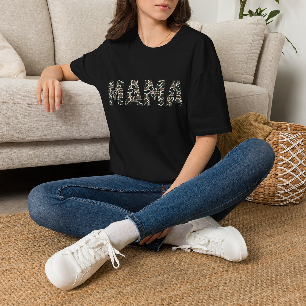 Mama Camo Print T-Shirt — Graphic Mom Tee for Mother's Day & Everyday