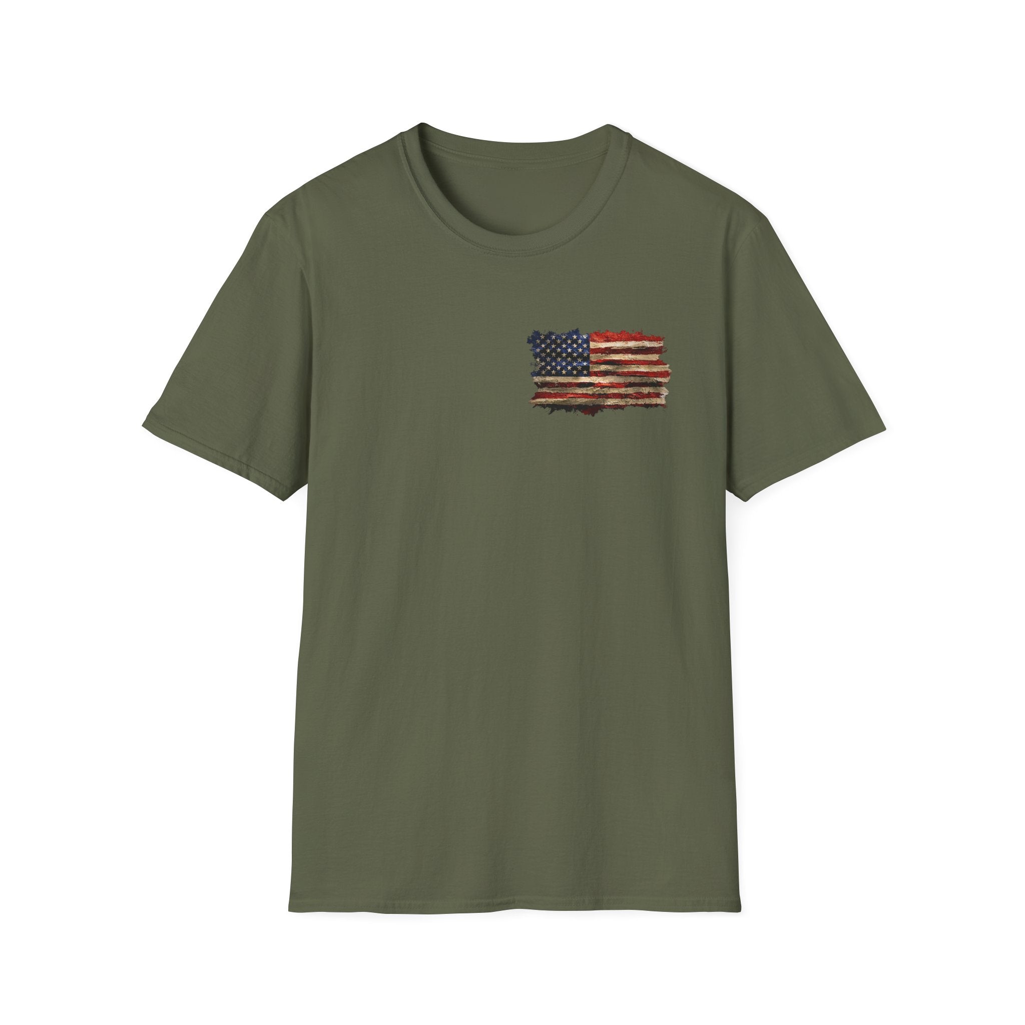 Distressed American Flag T-Shirt — Vintage USA Patriotic Tee