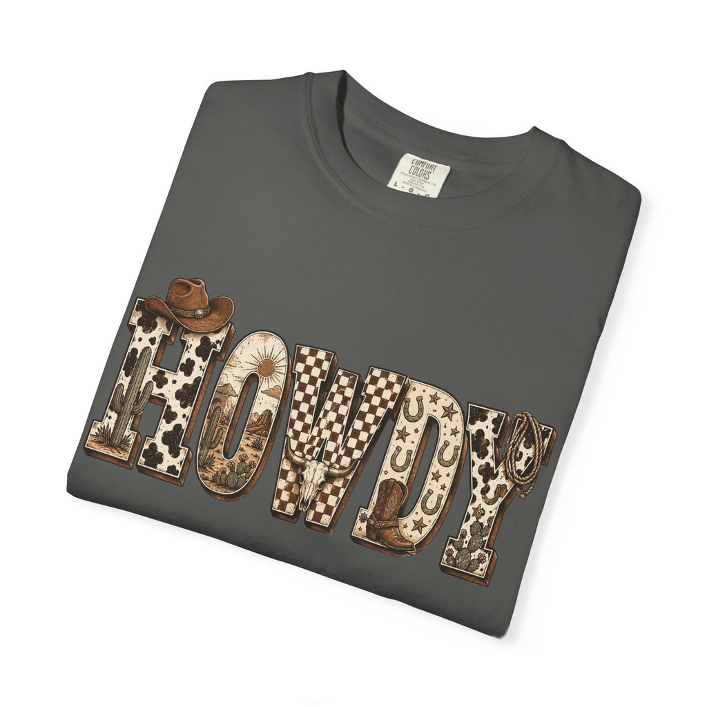 Howdy Leopard Print T-Shirt — Western Cowgirl Graphic Tee