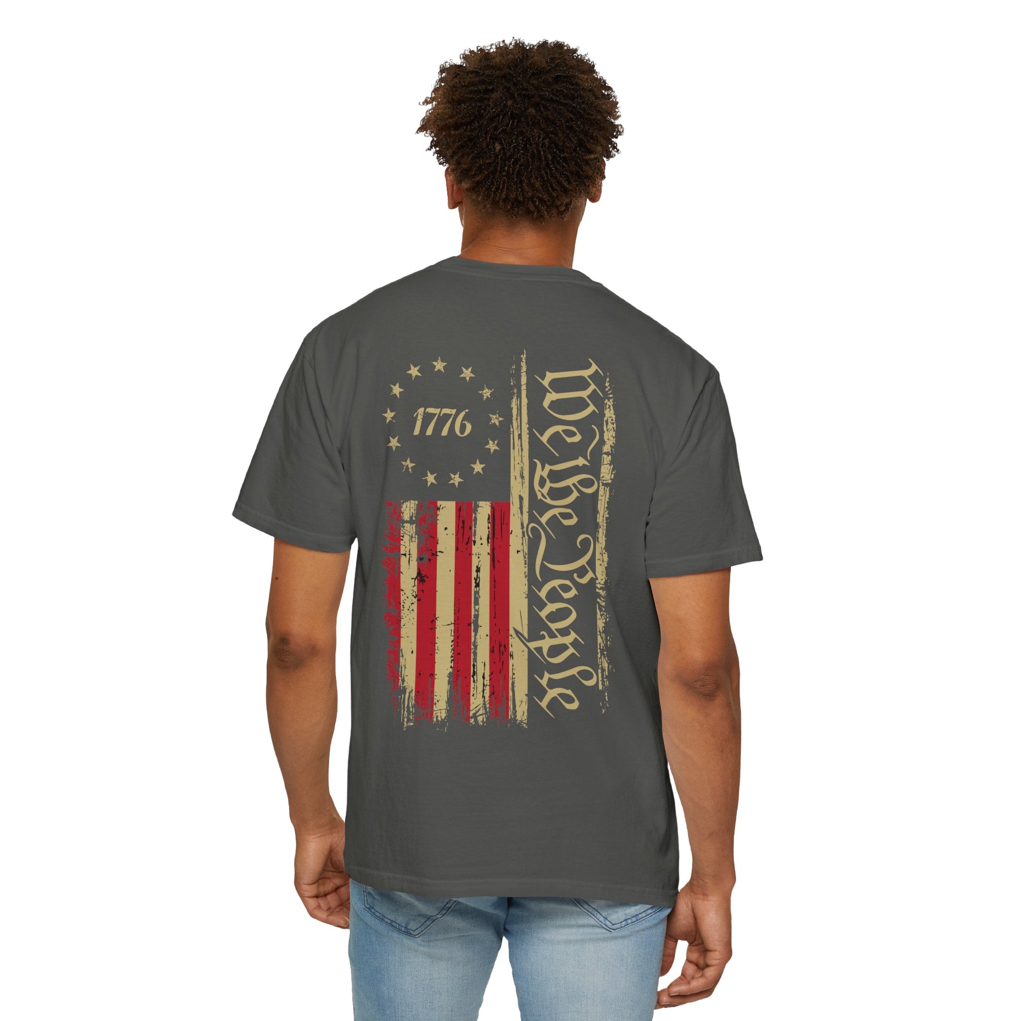 1776 'We the People' Flag T-Shirt — Patriotic American Constitution Tee