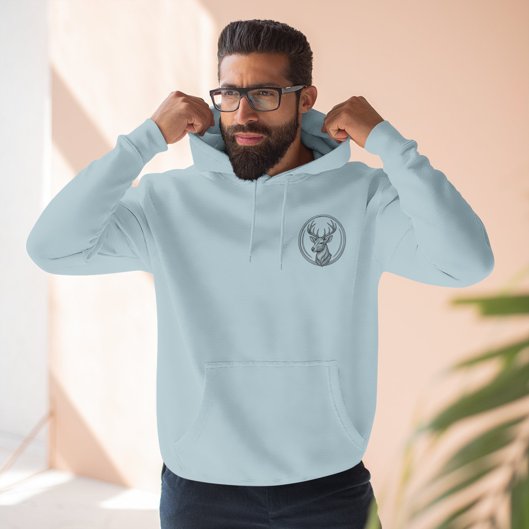 Southern Dad Hoodie - Hunting Dog & American Flag Graphic Pullover