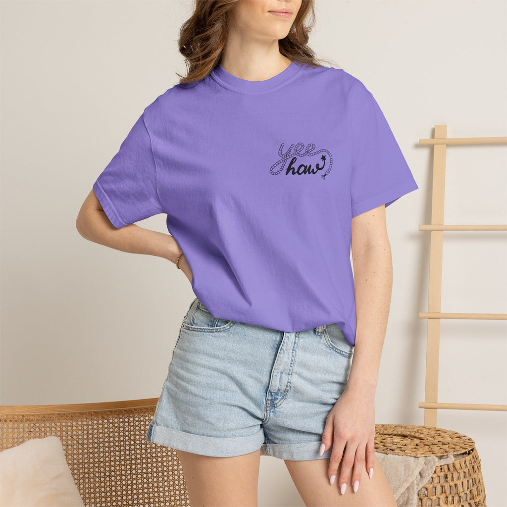 Cowboy Hat & Boots T-Shirt — 'Yee Haw' Graphic Western Tee