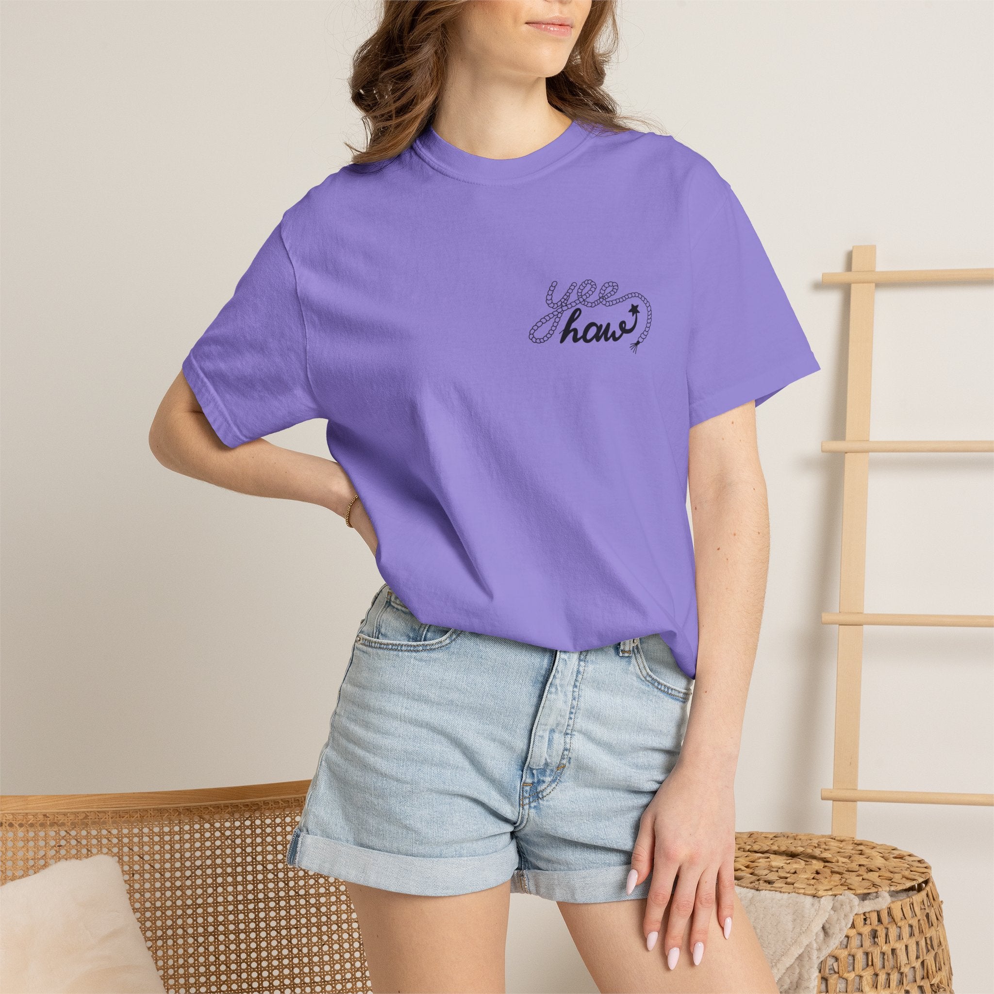 Cowboy Hat & Boots T-Shirt — 'Yee Haw' Graphic Western Tee