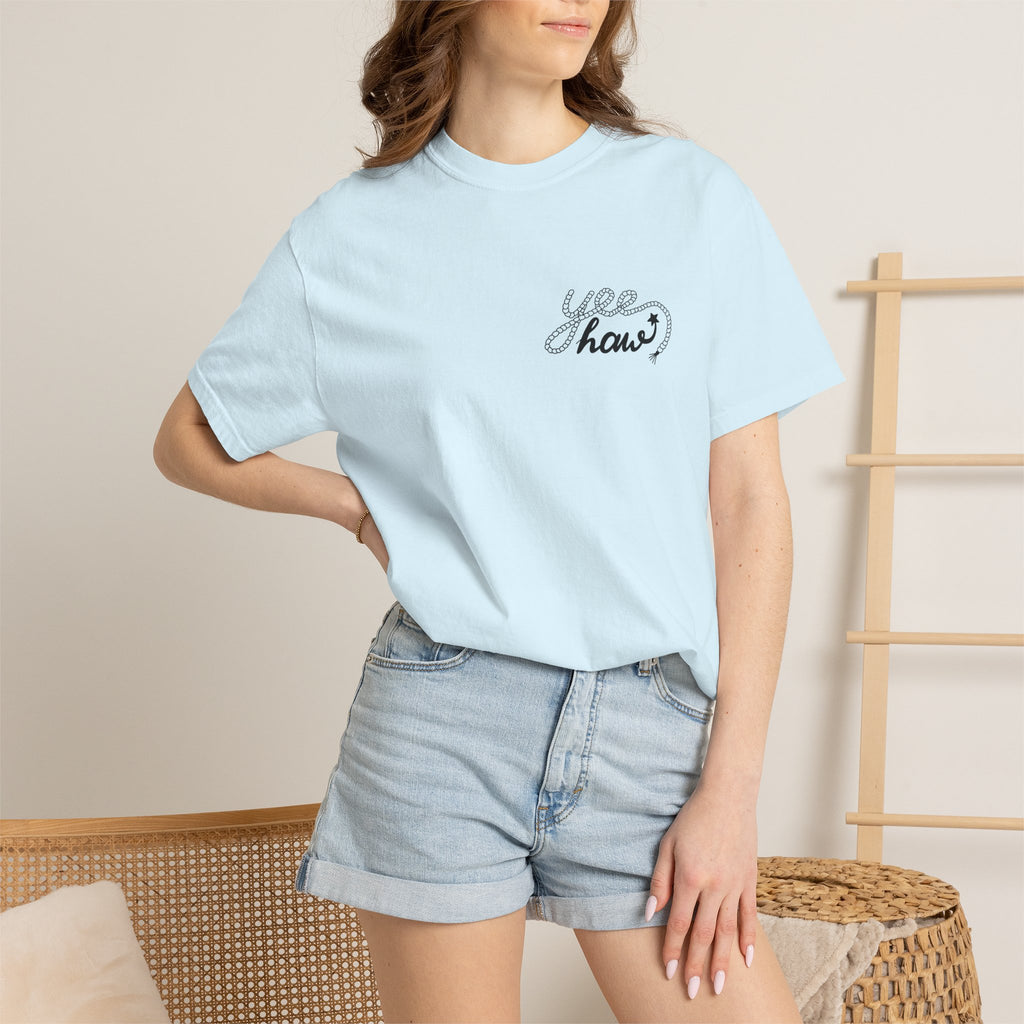 Cowboy Hat & Boots T-Shirt — 'Yee Haw' Graphic Western Tee