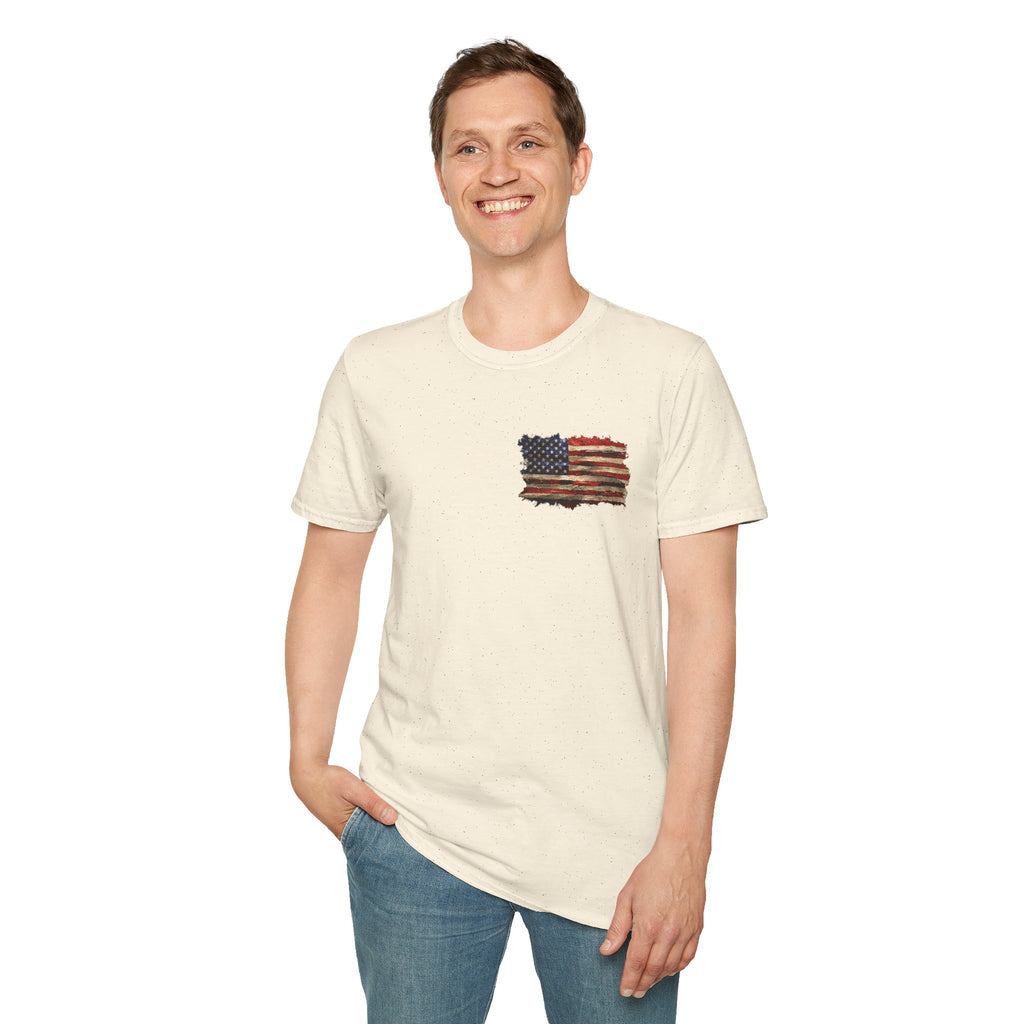 Distressed American Flag T-Shirt — Vintage USA Patriotic Tee