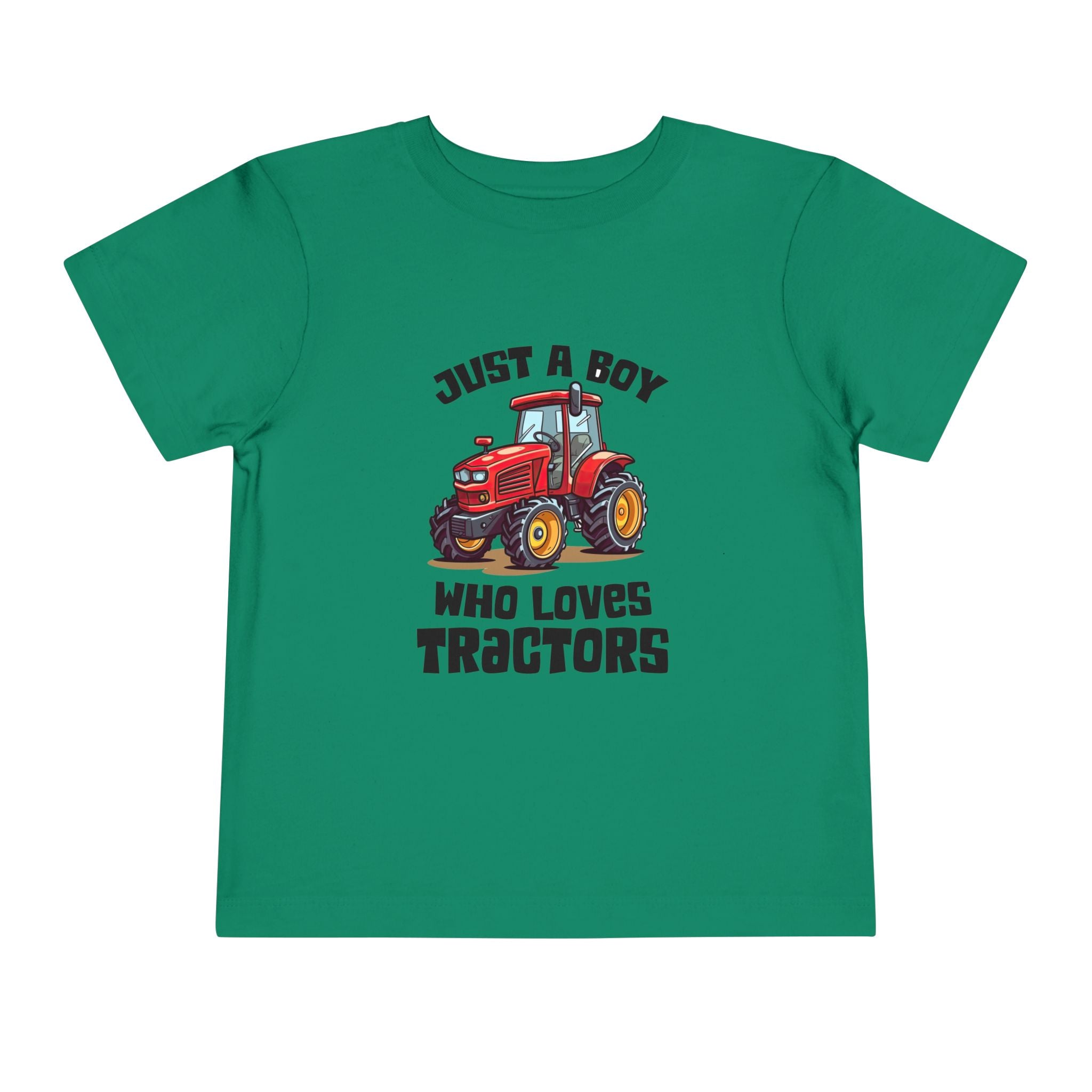 Toddler Tractor Tee — "Just a Boy Who Loves Tractors" Cute Farm Kids Shirt