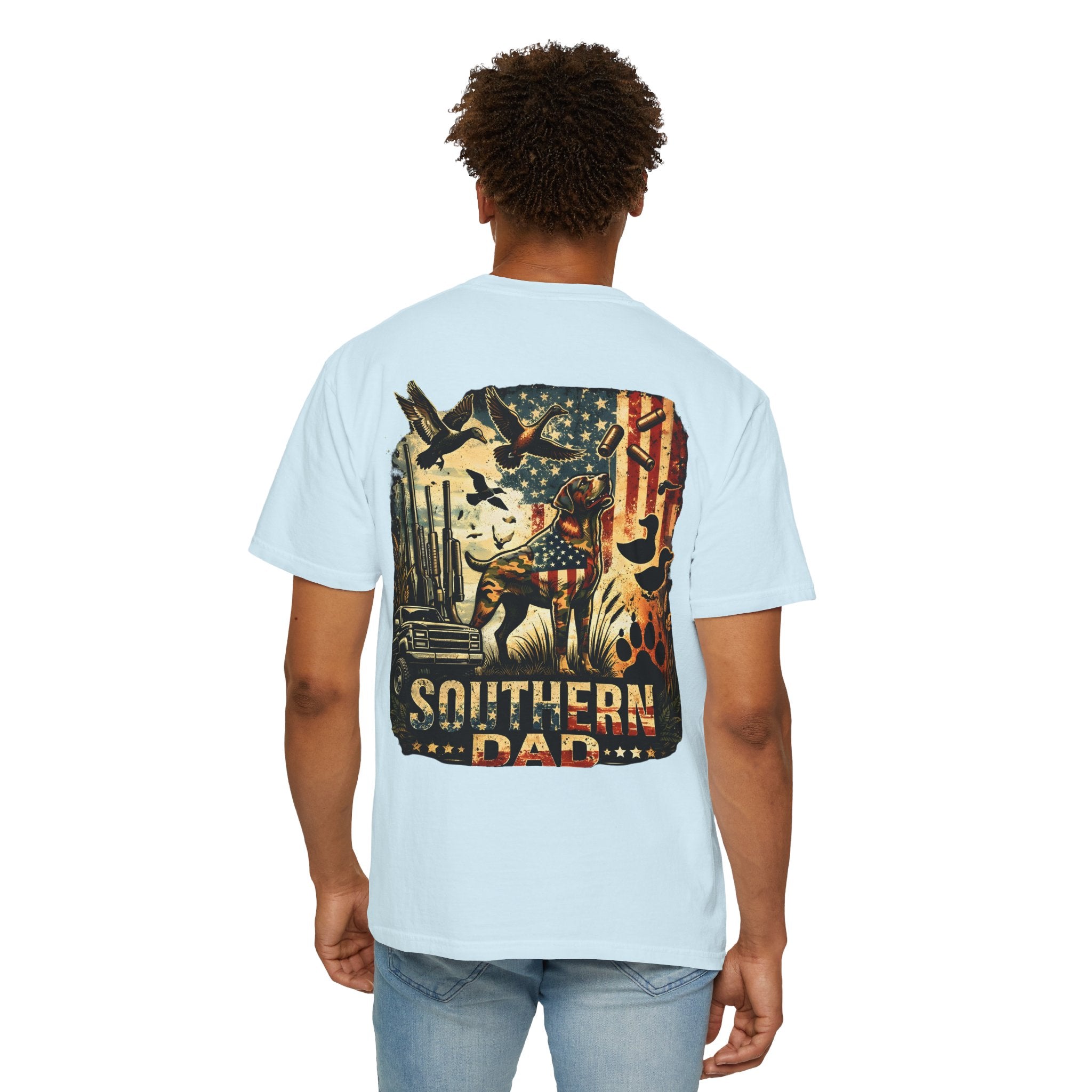 Southern Dad T-Shirt — Patriotic Deer & Duck Hunting Graphic Tee