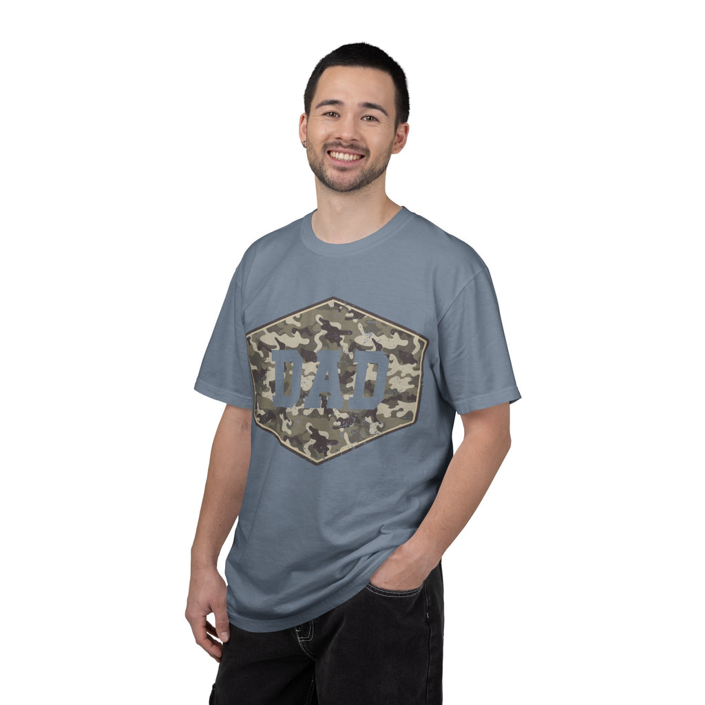 Dad Camo Patch T-Shirt — Military Camouflage Father’s Day Tee
