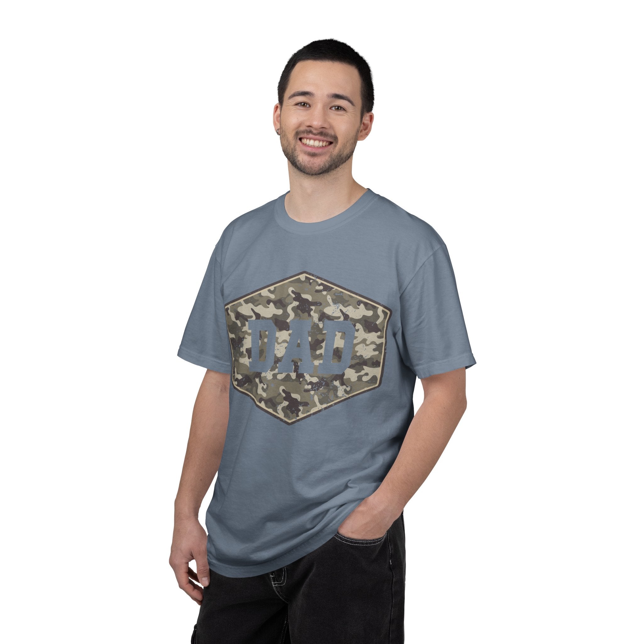 Dad Camo Patch T-Shirt — Military Camouflage Father’s Day Tee