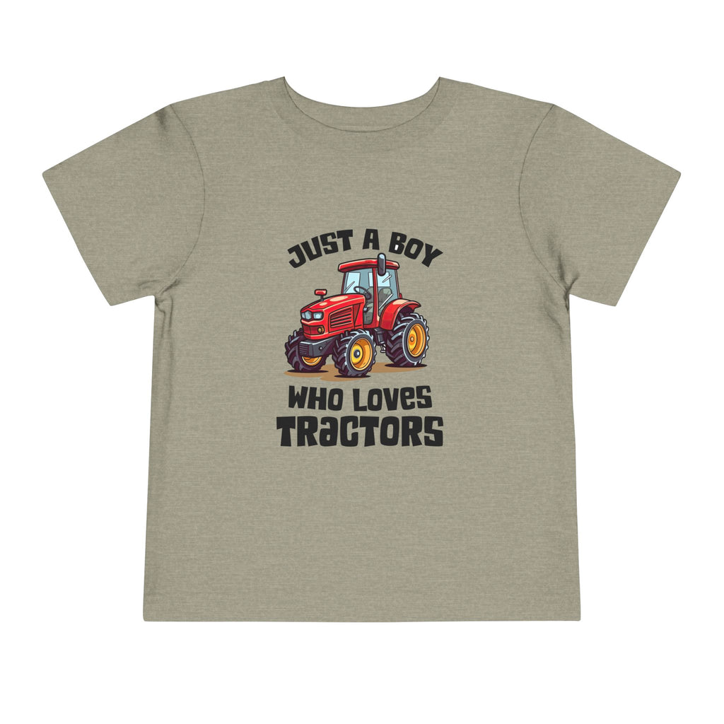 Toddler Tractor Tee — "Just a Boy Who Loves Tractors" Cute Farm Kids Shirt