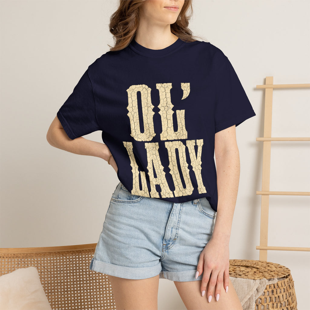 T-Shirt — 'Ol' Lady' Vintage Lettering Tee