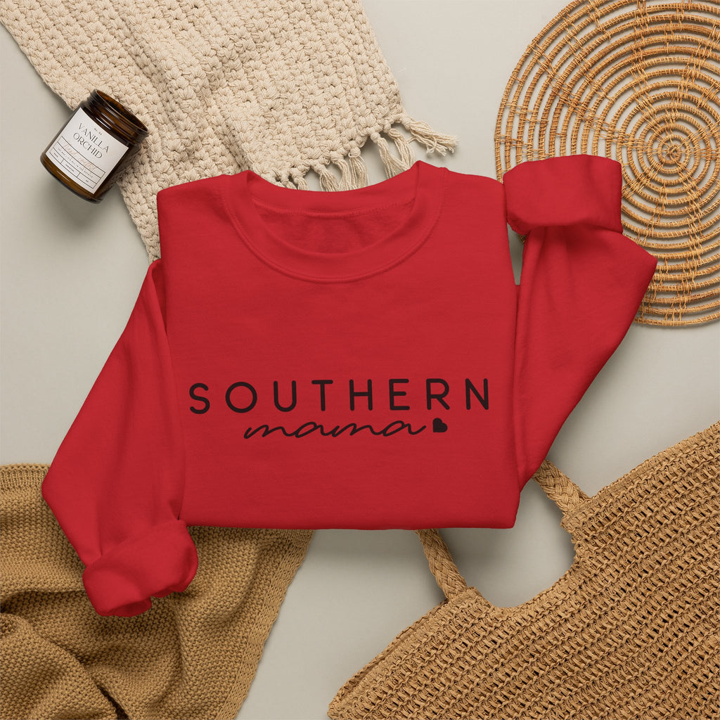 Southern Mama Crewneck Sweatshirt — Minimalist Southern Mom Pullover
