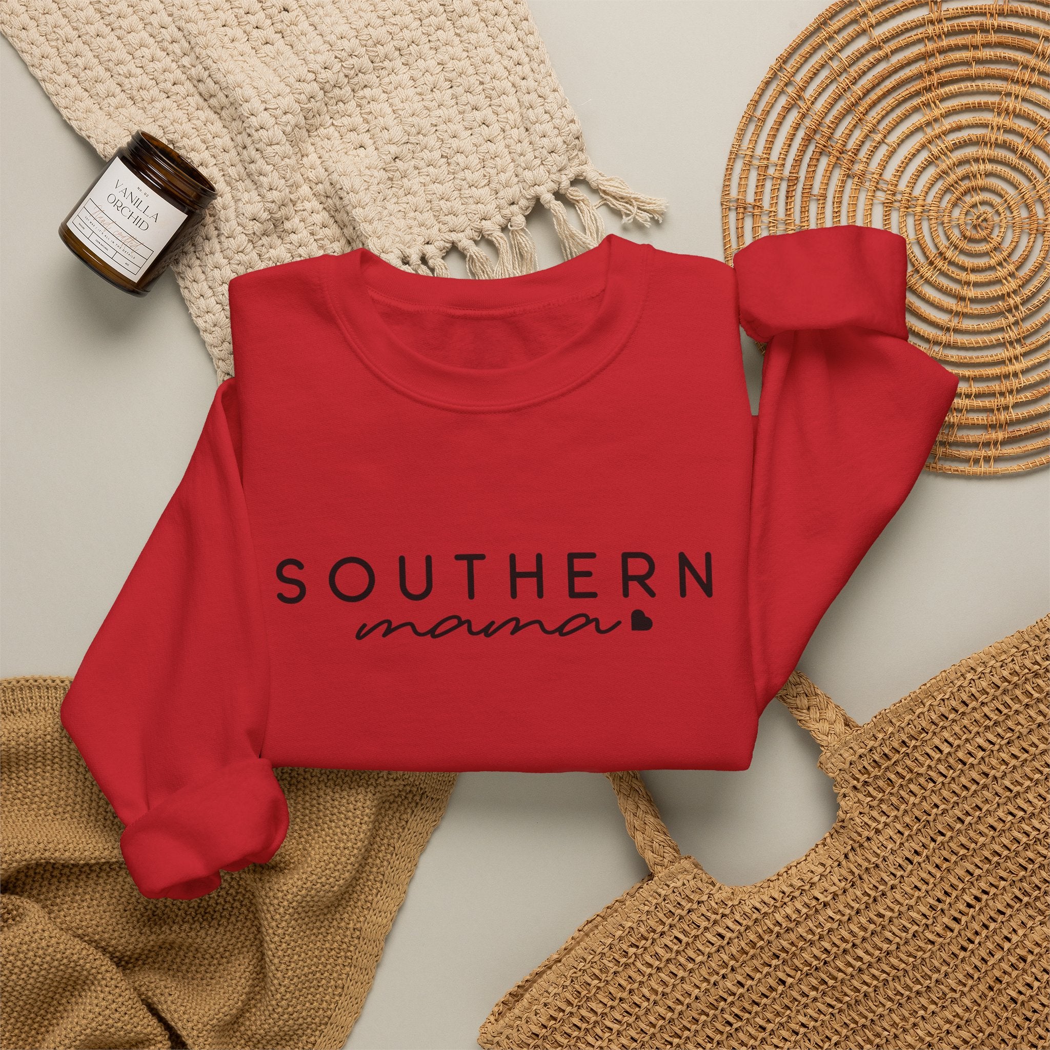 Southern Mama Crewneck Sweatshirt — Minimalist Southern Mom Pullover