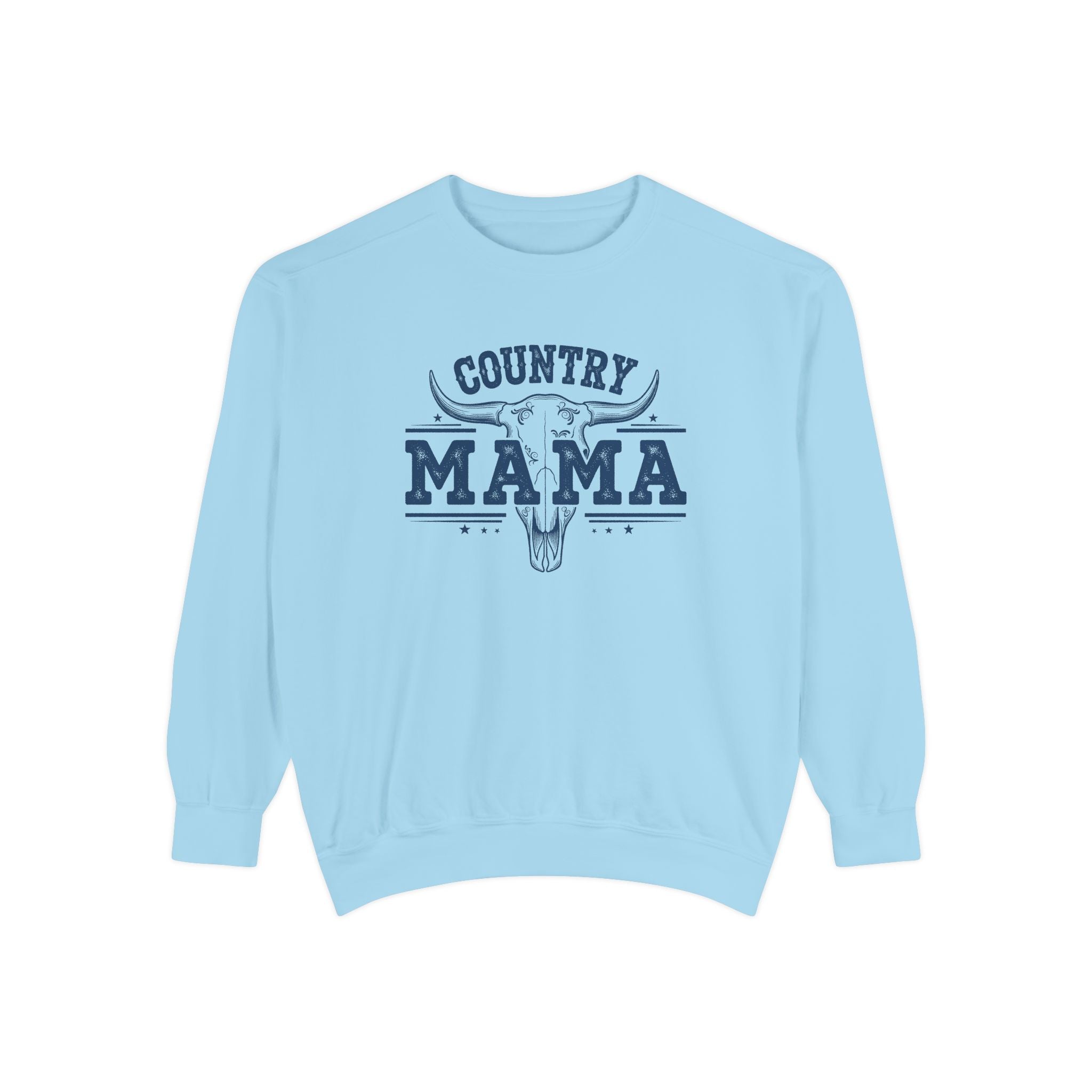 Country Mama Sweatshirt — Rustic Longhorn Graphic Crewneck
