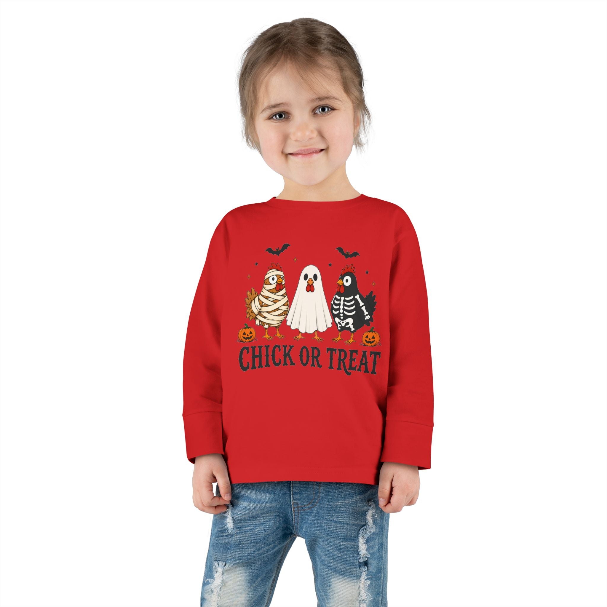Halloween "Chick or Treat" Toddler Long Sleeve Tee
