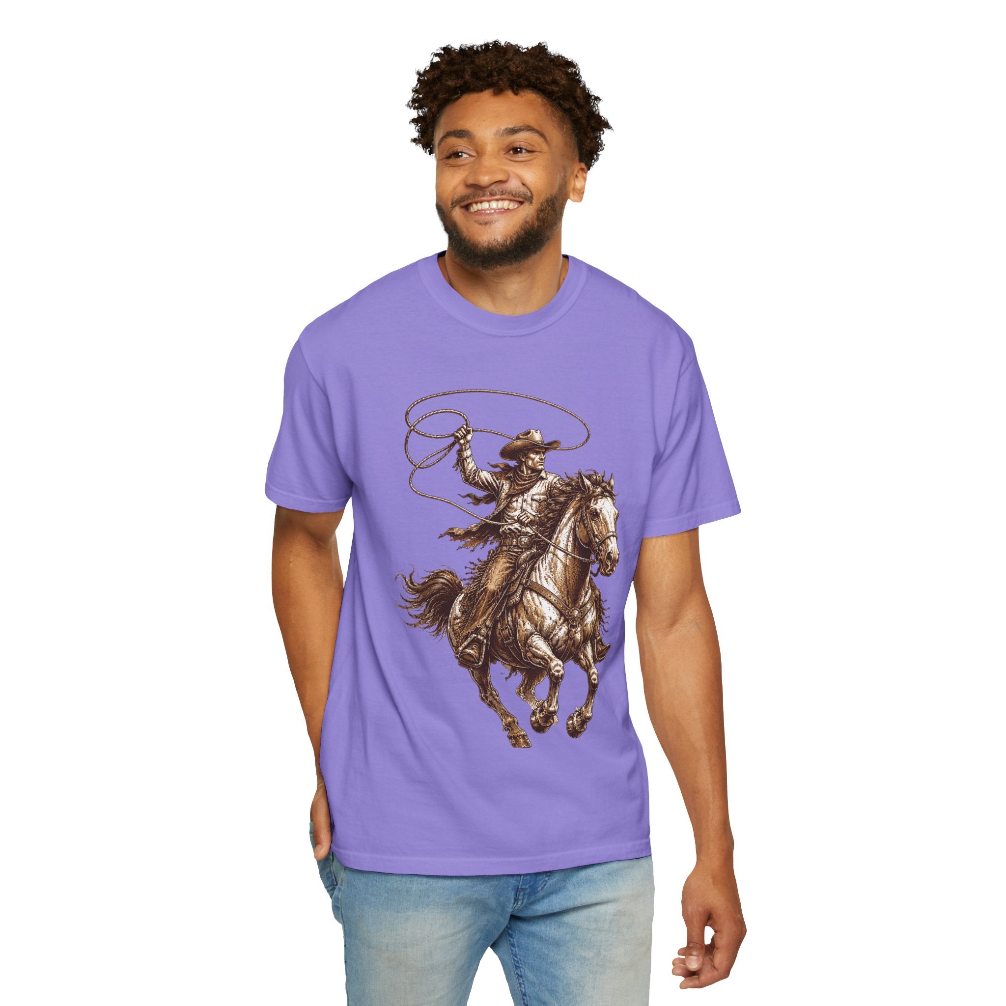 Cowboy Horse T-Shirt — Rodeo Western Lasso Graphic Tee