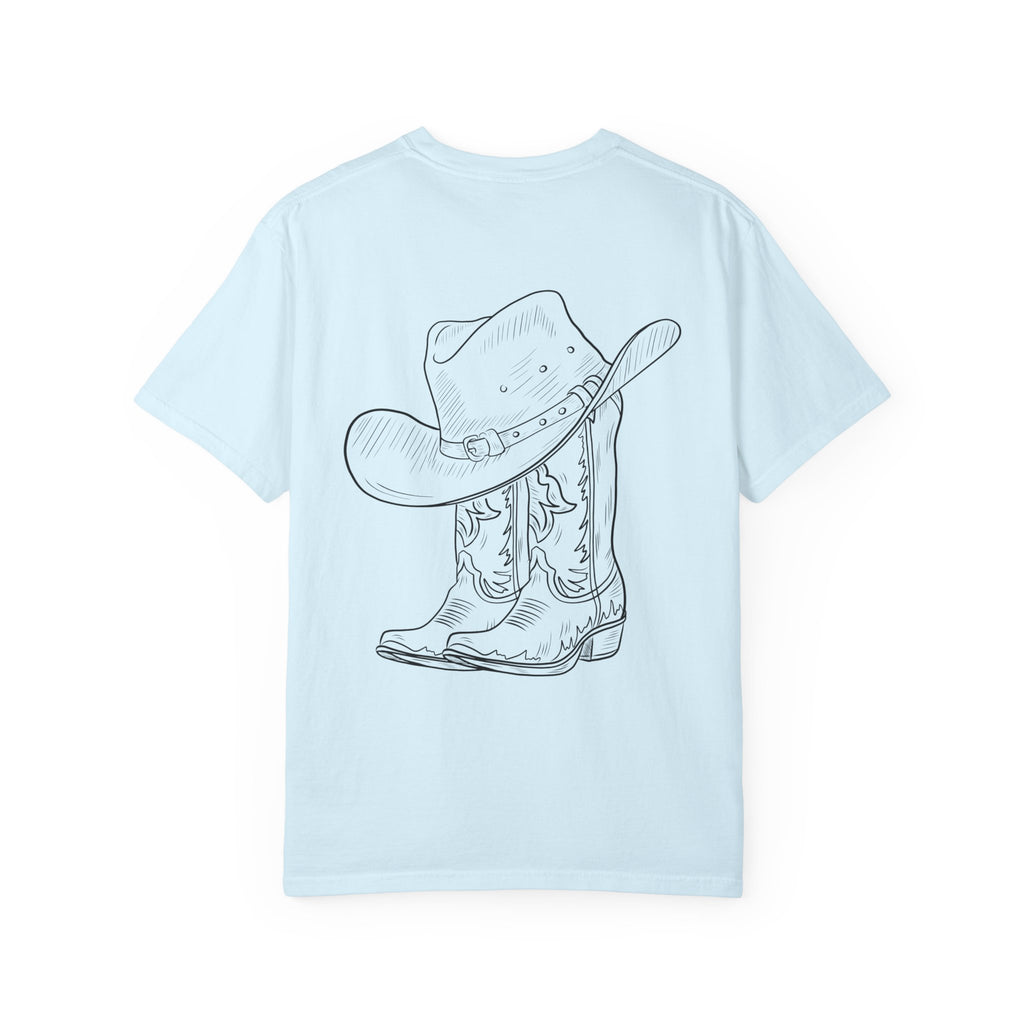 Cowboy Hat & Boots T-Shirt — 'Yee Haw' Graphic Western Tee