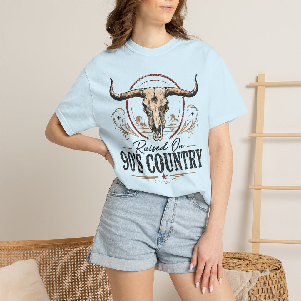 Raised On 90's Country T-Shirt — Vintage Longhorn Cowboy Tee