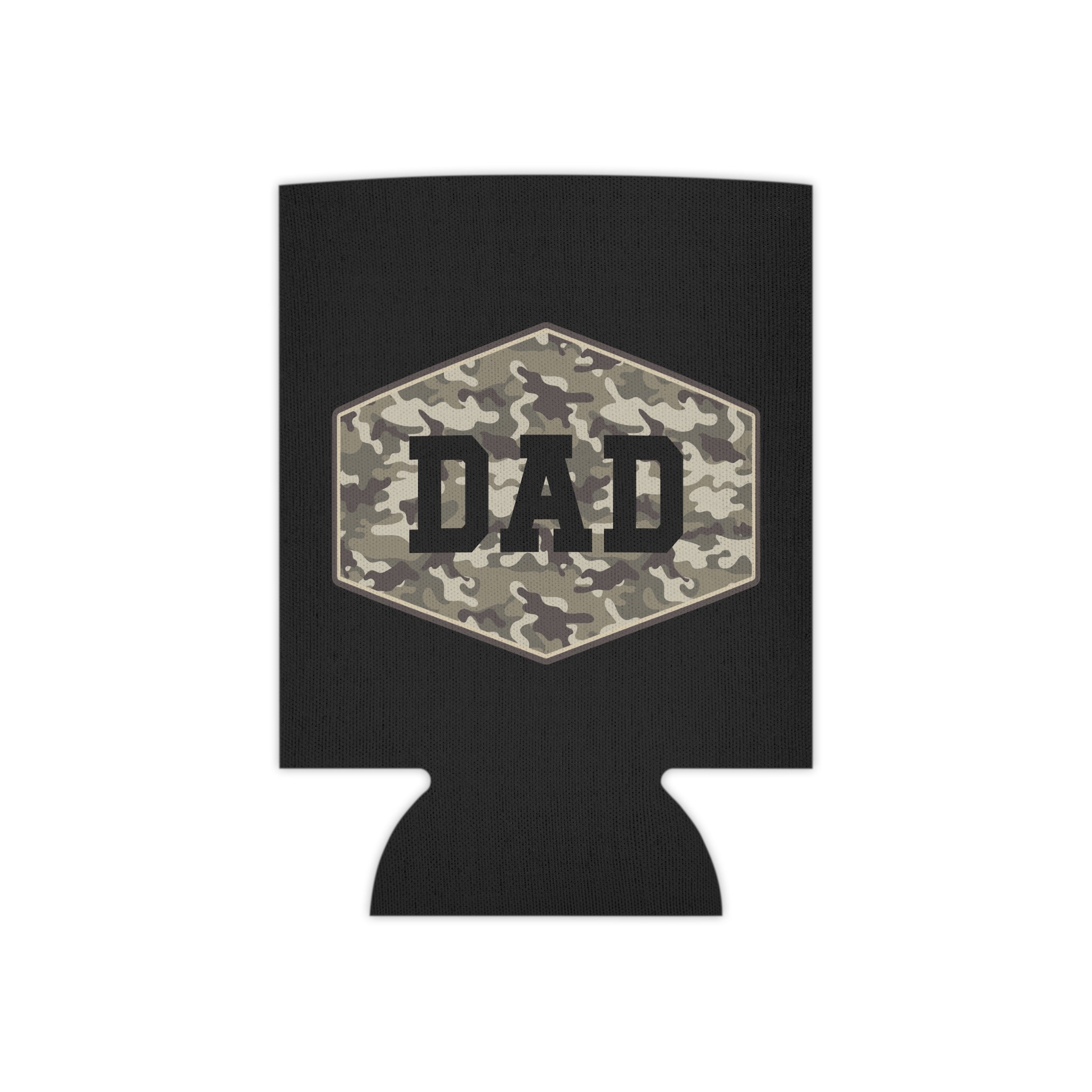 Dad Camo Can Cooler — Military Camouflage Beer Koozie