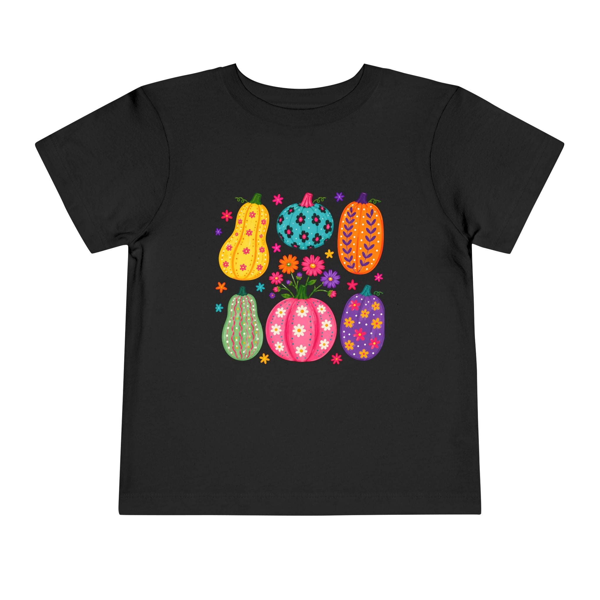 Colorful Pumpkins Toddler Tee — Cute Fall & Halloween Kids Shirt