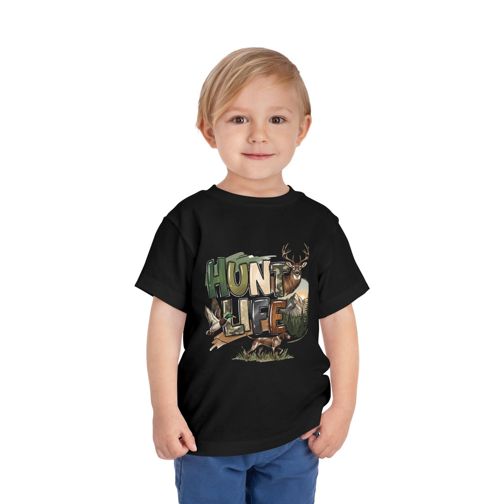 Toddler Tee — "Hunt Life" Woodland Deer & Fox Kids Shirt