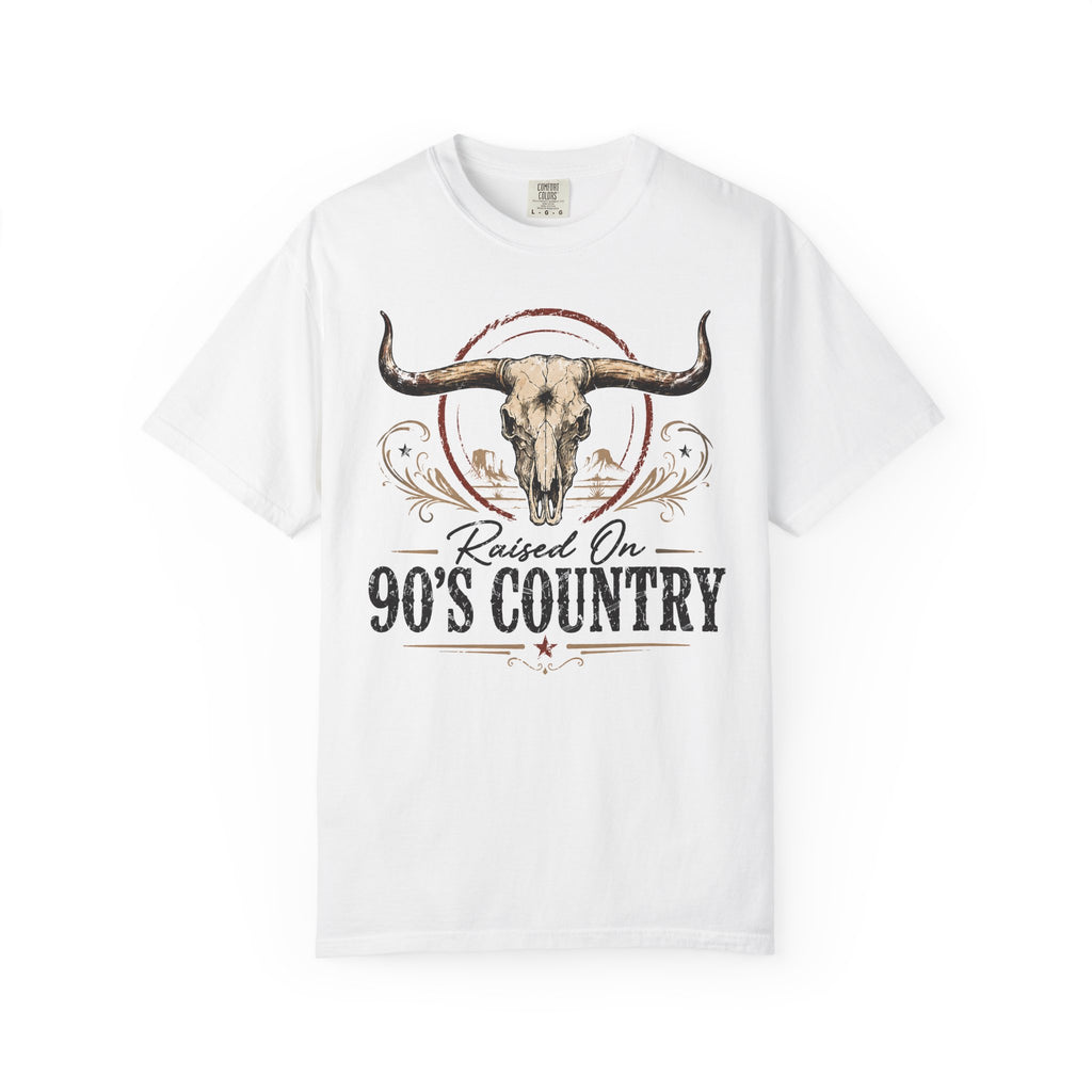 Raised On 90's Country T-Shirt — Vintage Longhorn Cowboy Tee