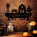Rustic Metal Farmhouse Kitchen Decor with Windmill & Tractor